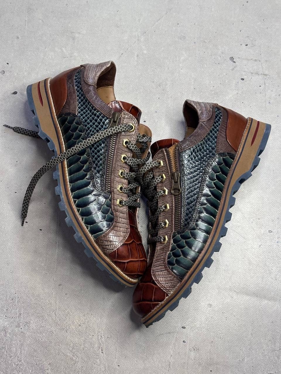Other Lorenzi Italy Leather Sneakers Croc Snake Embossed 8 41 Rare Size US 8 / EU 41 - 5 Thumbnail