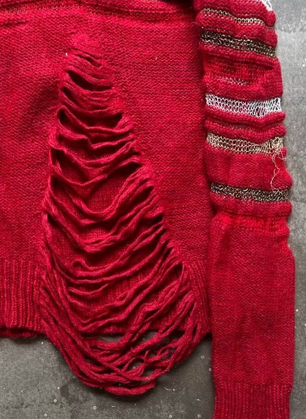 Nozomi Ishiguro Nozomi Ishiguro AW11 Runway Distressed Knit Long Sleeve Size XL / US 12-14 / IT 48-50 - 5 Thumbnail