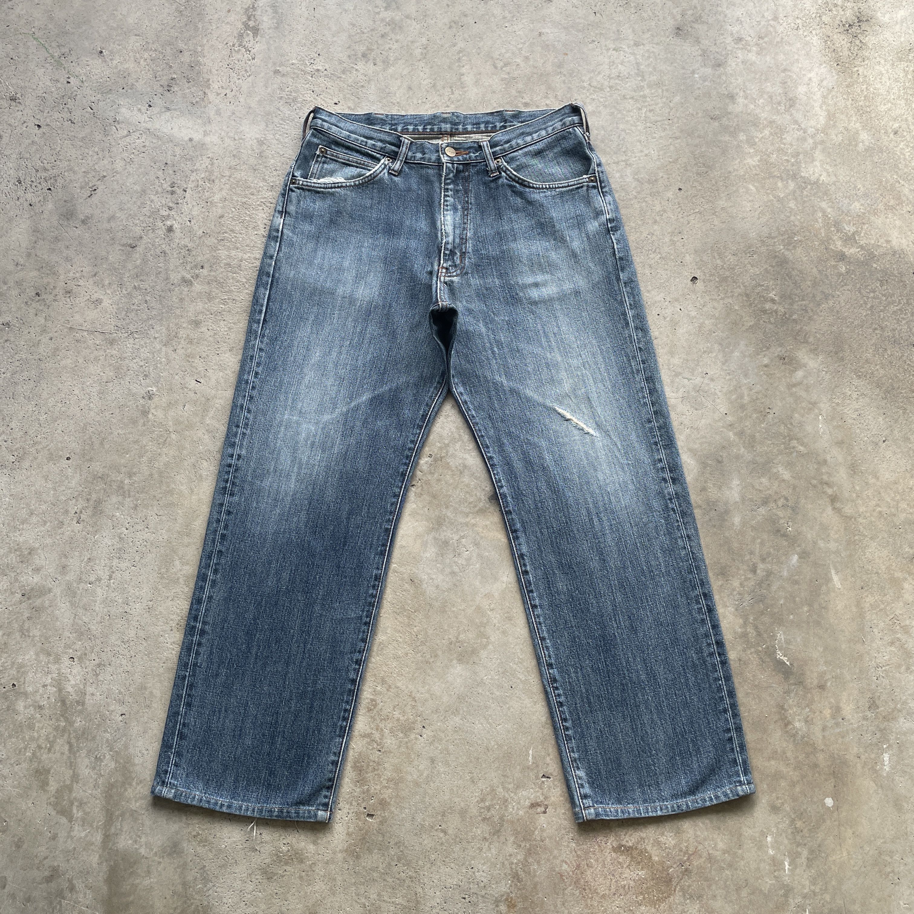 Japanese Brand × Wrangler W32 VINTAGE WRANGLER DISTRESSED JEANS FADED PANTS DENIM Size US 32 / EU 48 - 2 Thumbnail