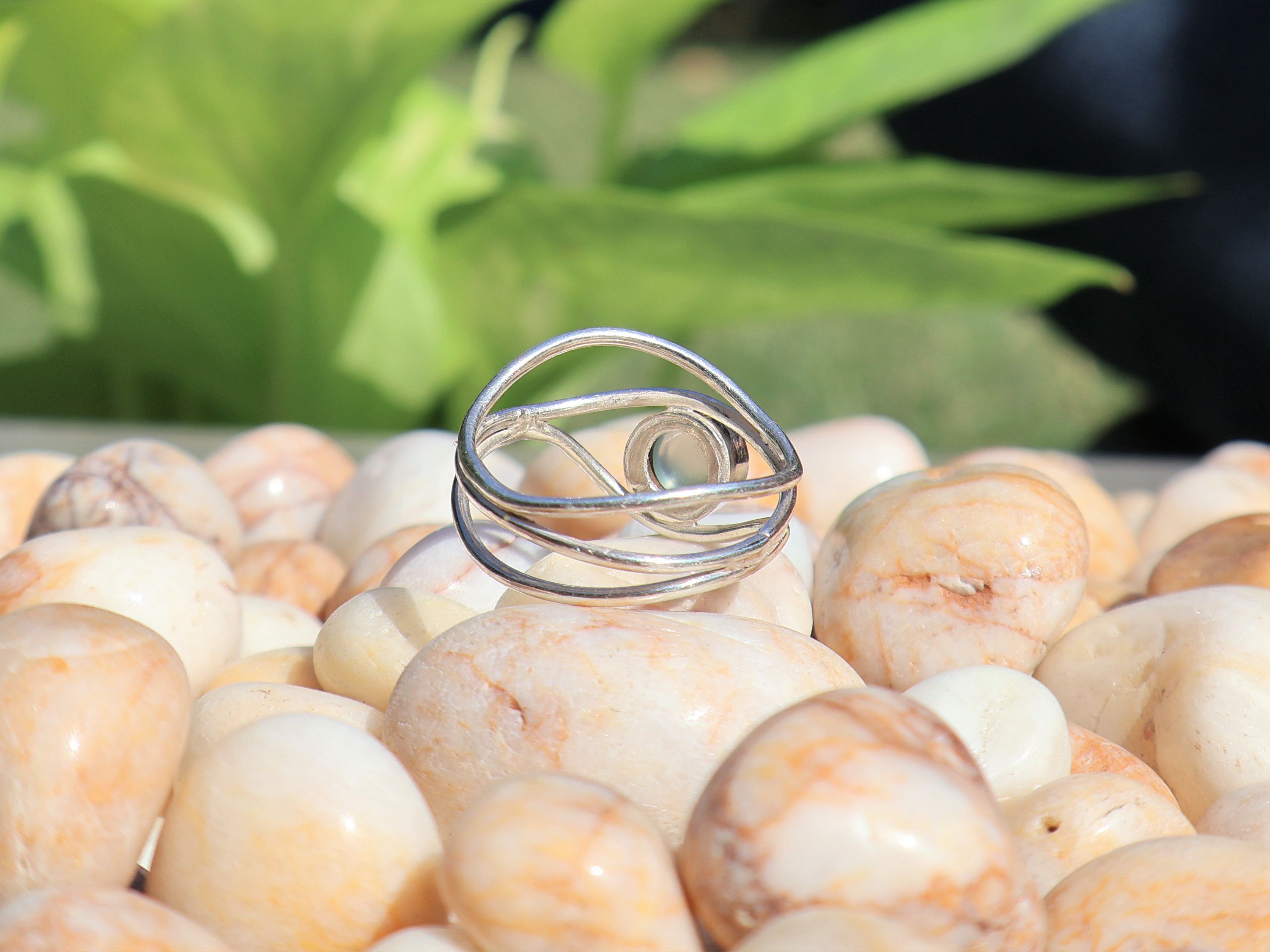 Handmade Aqua Chalcedony Ring, Sterling Silver Handmade Women Ring, Size ONE SIZE - 6 Thumbnail