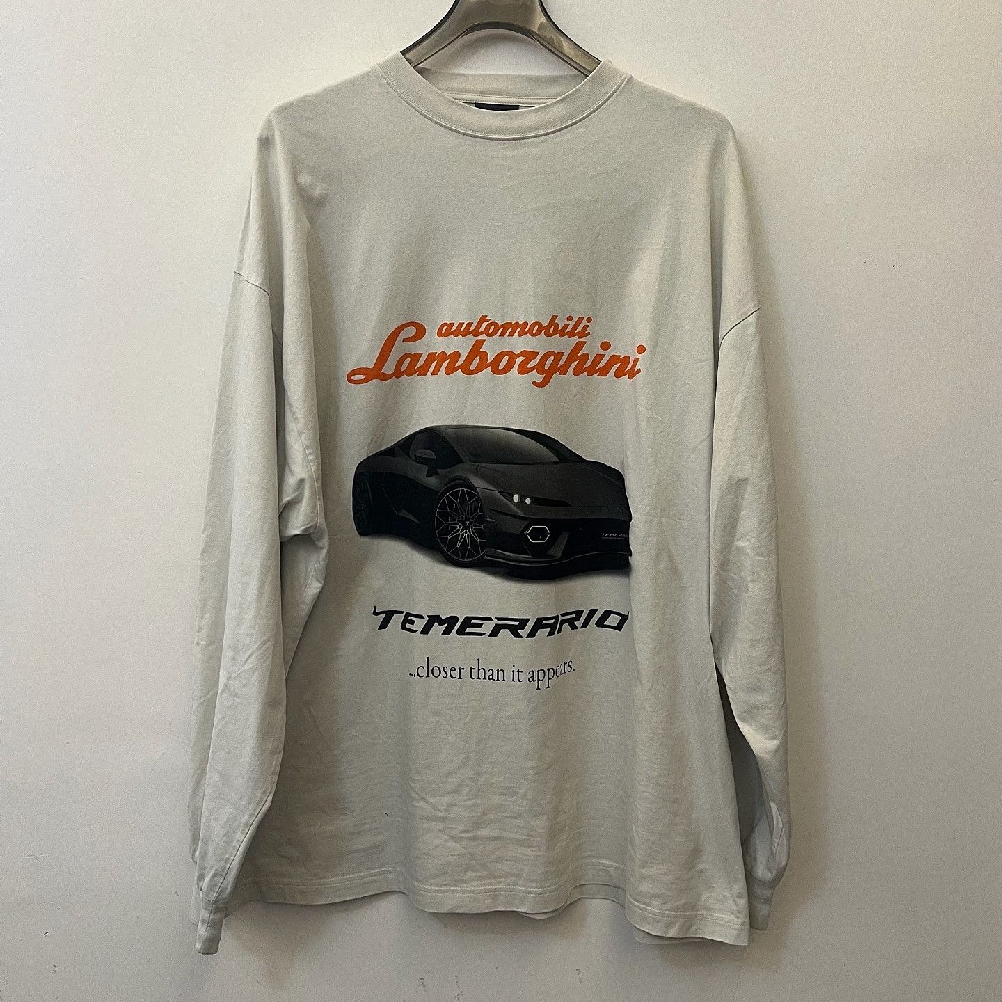 Balenciaga Balenciaga x Lamborghini Graphic Long Sleeve T-Shirt Size 4 Size US XL / EU 56 / 4 - 1 Thumbnail