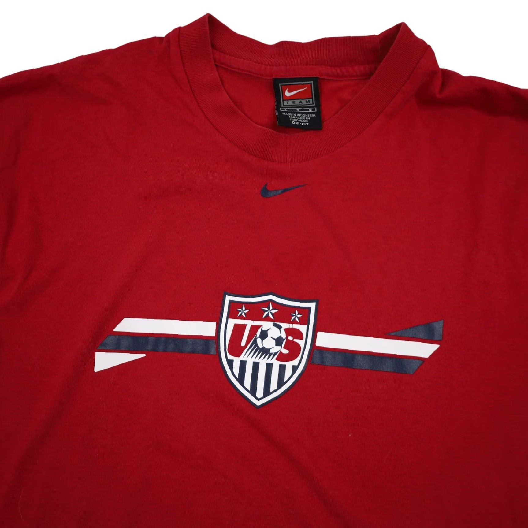 Nike VINTAGE Nike Mens Large Team USA Soccer Dri-fit T Shirt Red Size US L / EU 52-54 / 3 - 4 Thumbnail