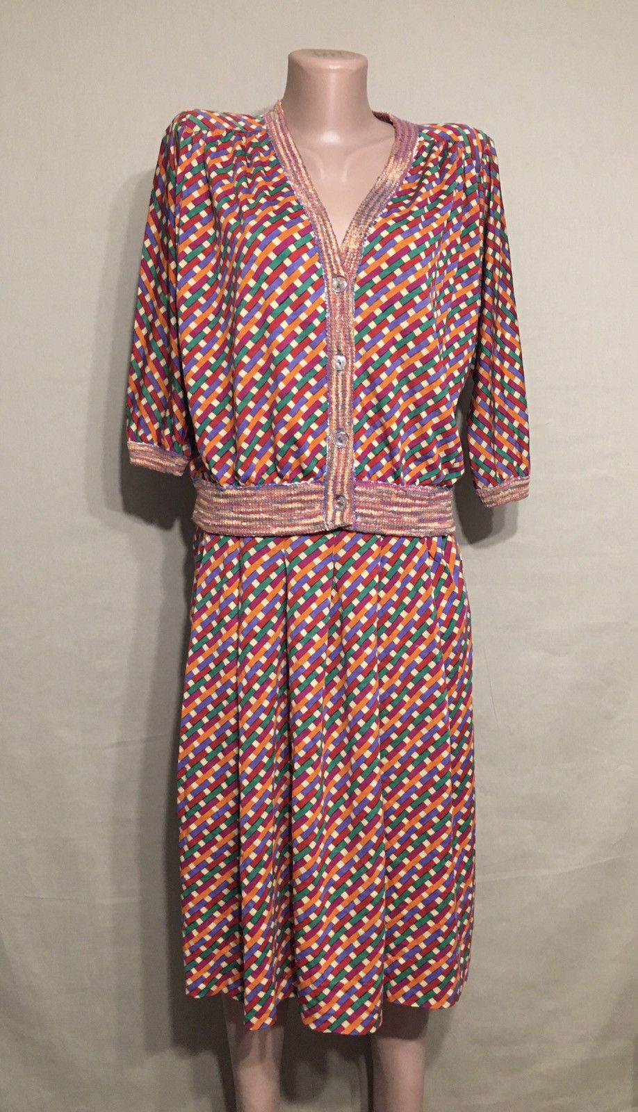 Missoni × Vintage MISSONI Vintage 1970s Wool Rare 2 Pieces Skirt Suit Sz M Size 28" / US 6 / IT 42 - 1 Thumbnail