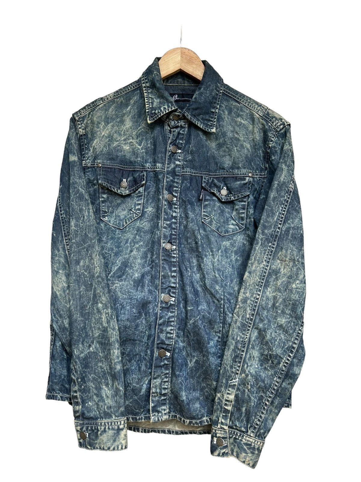 TORNADO MART Button Up Acid Wash Rare design ☠️
