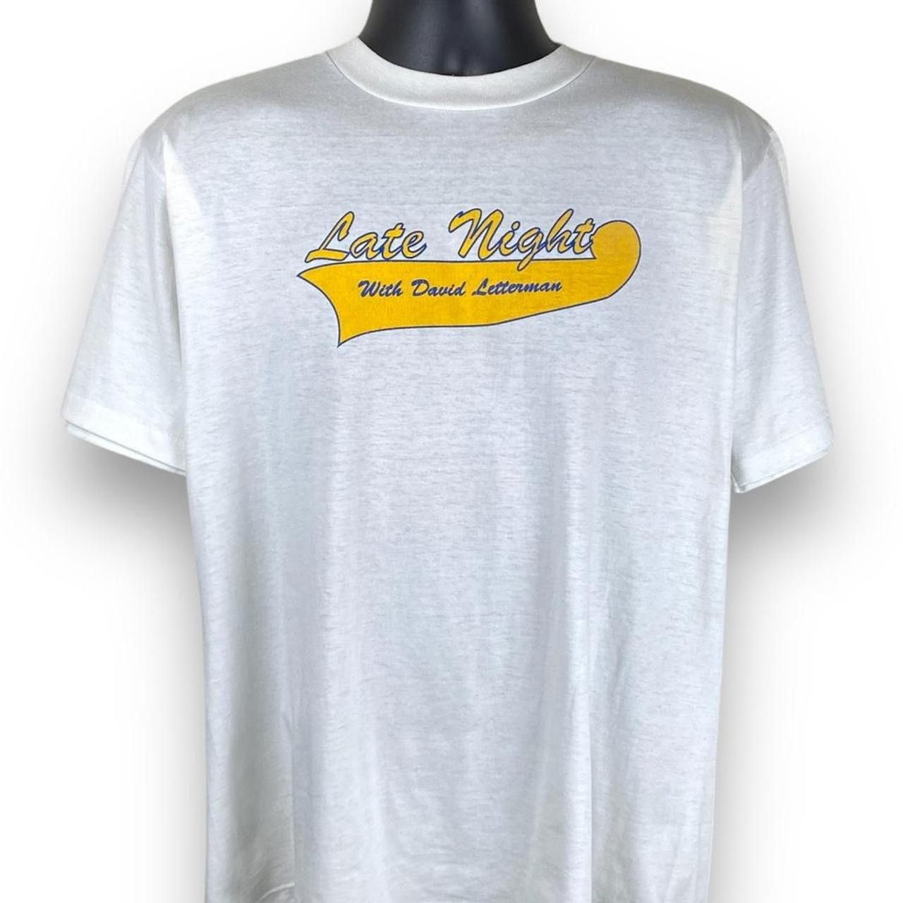 Jerzees × Vintage Vintage 90s Jerzees Late Night with David Letterman Tshirt Size US XL / EU 56 / 4 - 1 Thumbnail