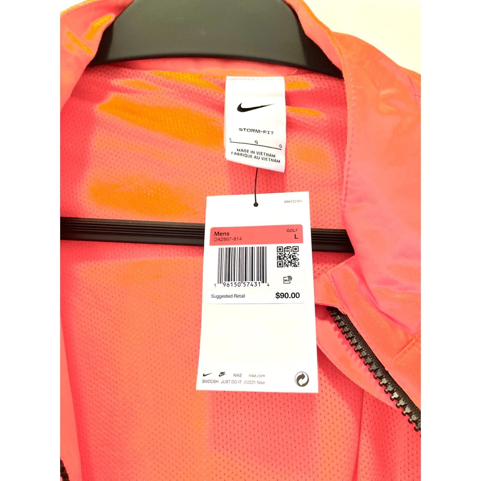 Nike Nike Storm Fit Jacket- Ember Orange- Men’s Large Size US L / EU 52-54 / 3 - 6 Thumbnail