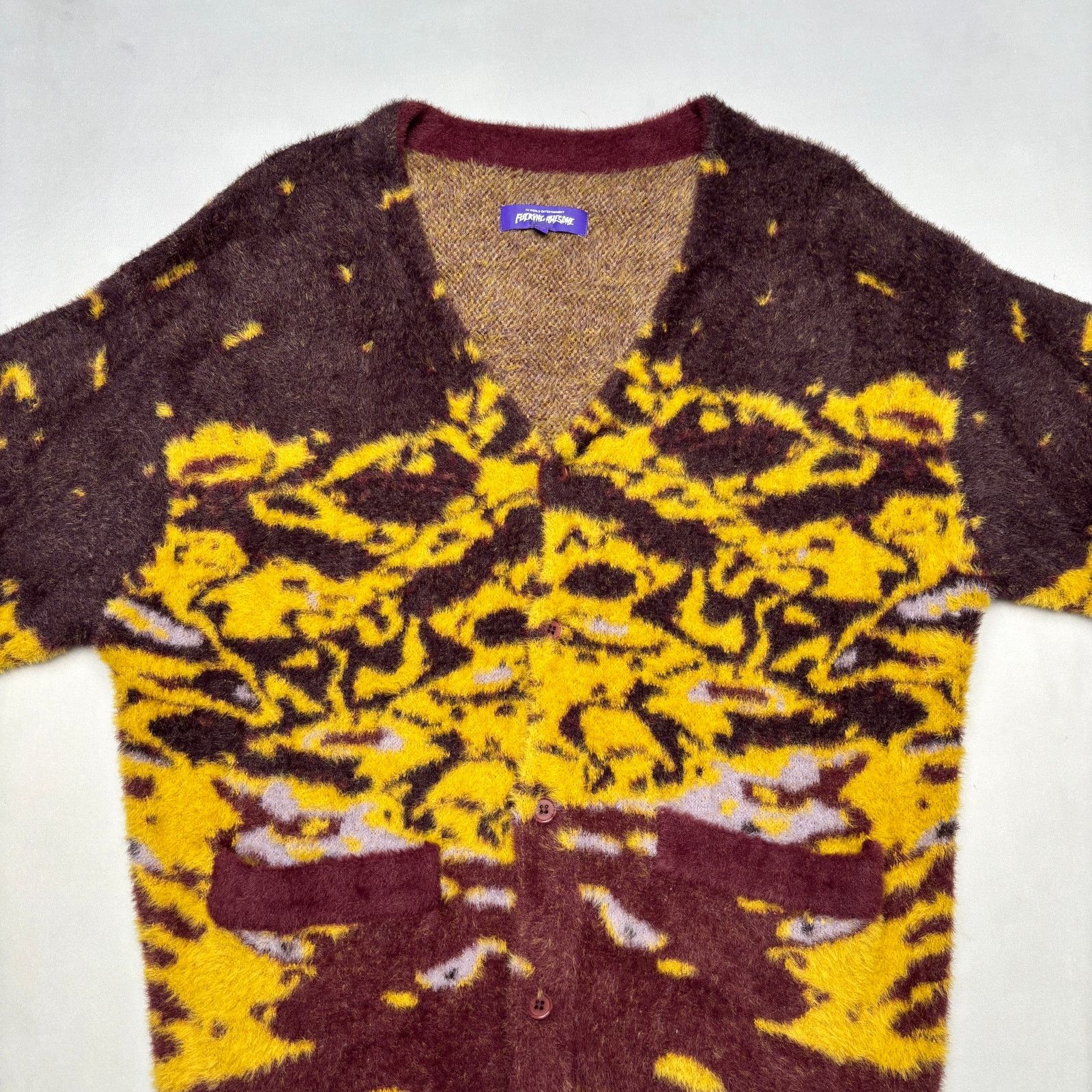 Fucking Awesome F*cking Awesome Acid Hairy Cardigan Men's Large Sweater Size US L / EU 52-54 / 3 - 2 Thumbnail