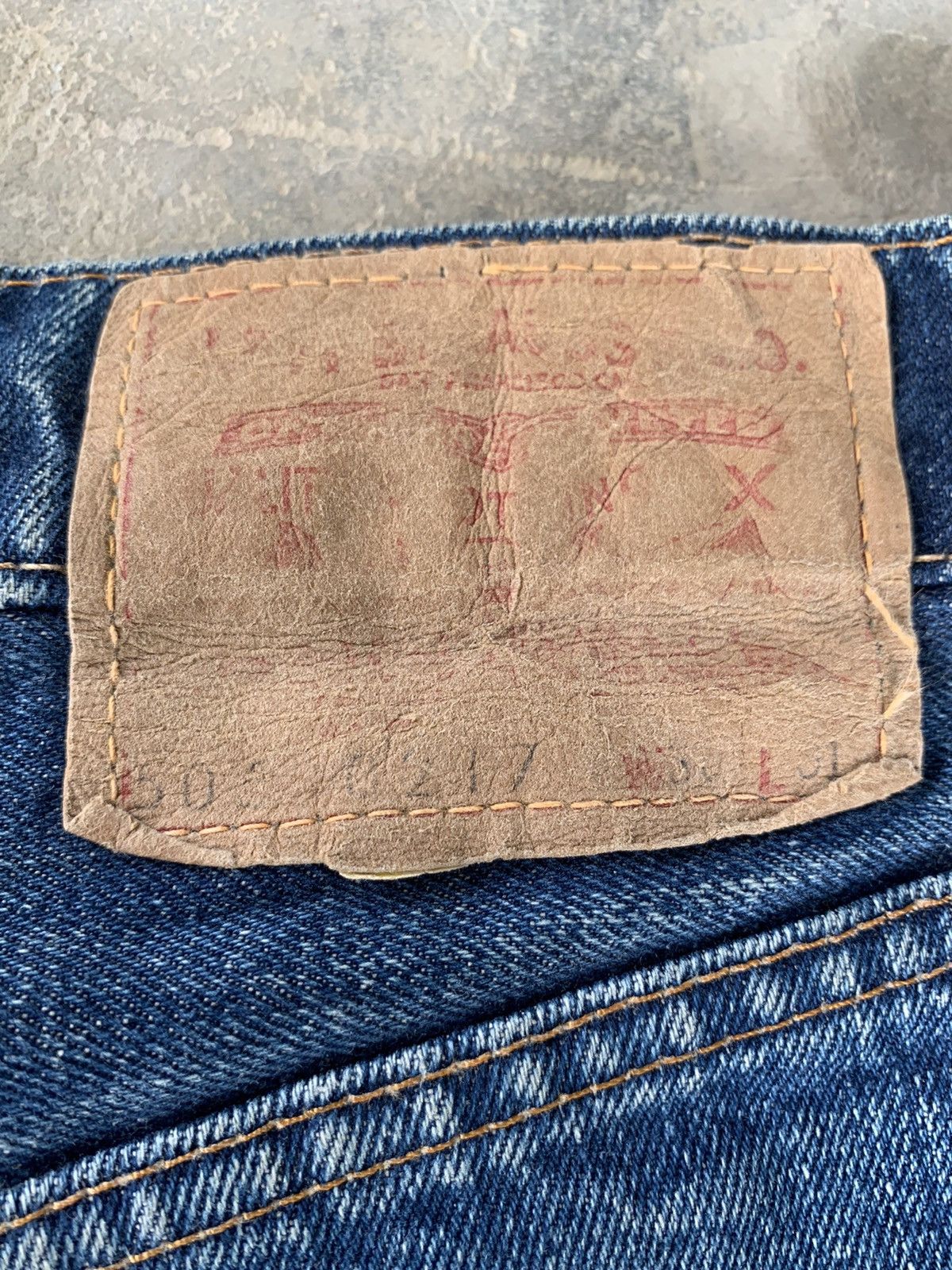 Levi's Vintage 60s Levis Big E 502 #5 Distressed Selvedge Denim Size US 29 - 5 Thumbnail
