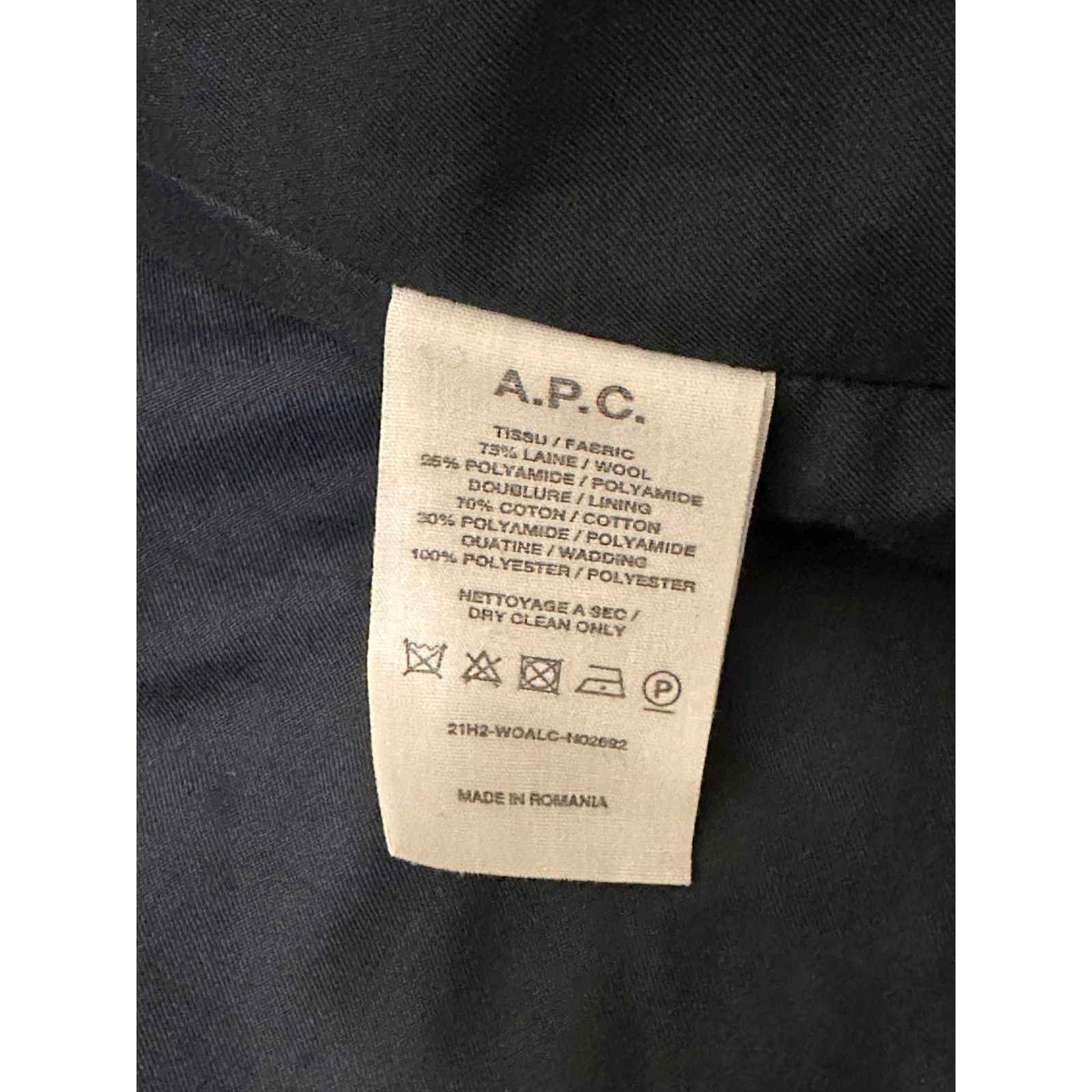 A.P.C. A.P.C. Thibault Blue-Gray Checked Wool-Blend Jacket Size US S / EU 44-46 / 1 - 4 Thumbnail