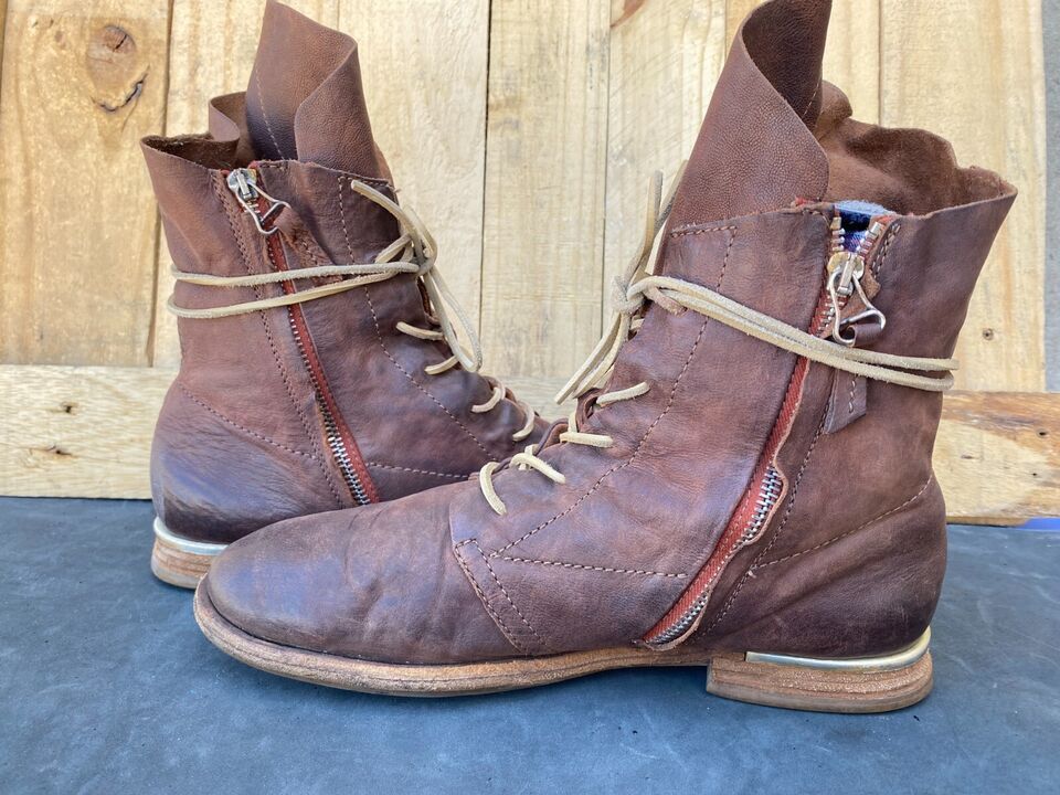 A.S.98 AS 98 All Saints Leather Military Boots Men John Varvatos Size US 10 / EU 43 - 5 Thumbnail
