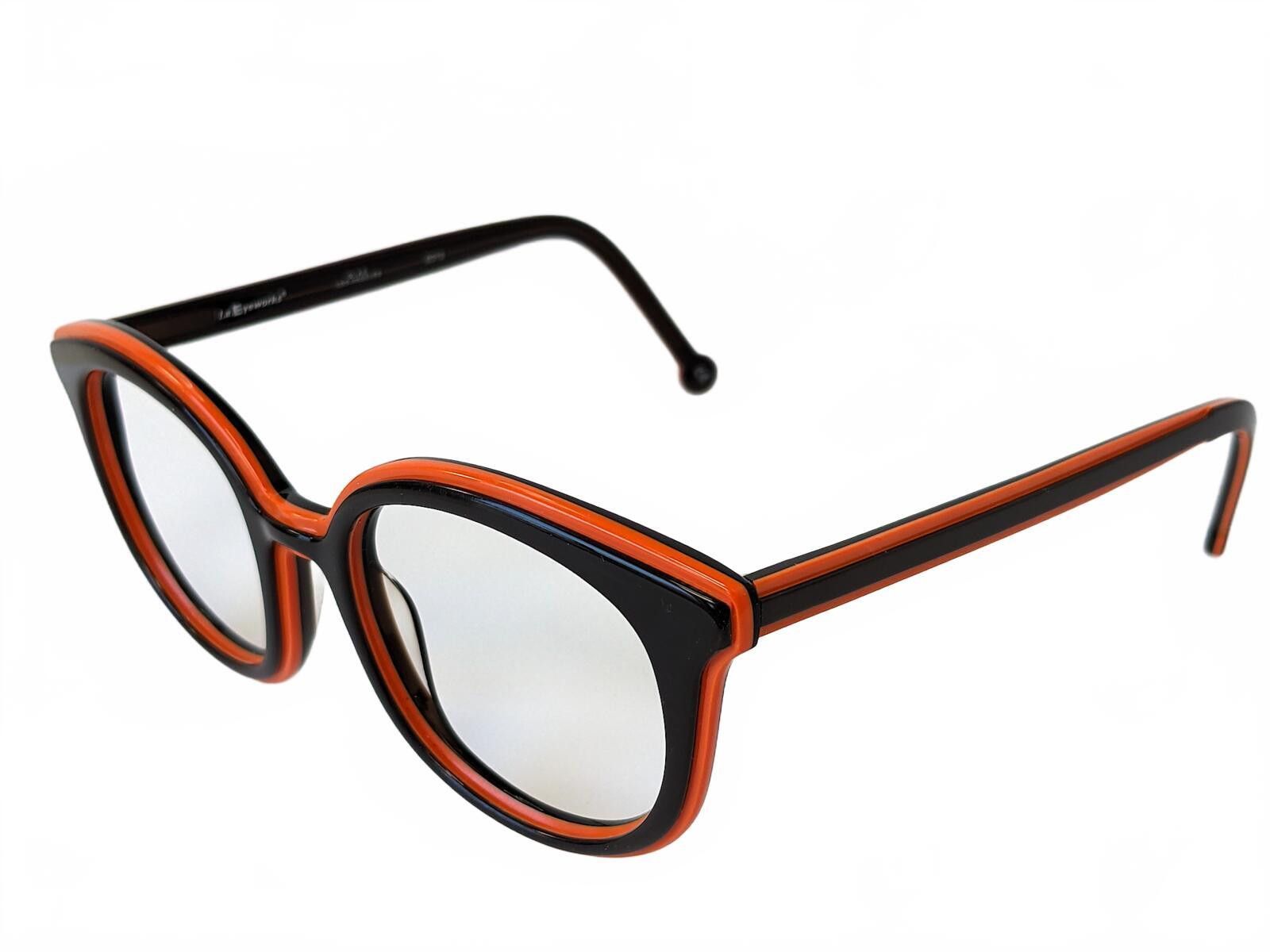 l.a.Eyeworks L.A.Eyeworks Sippy Cup 782 Eyeglasses Japan Orange Round Size ONE SIZE - 4 Thumbnail
