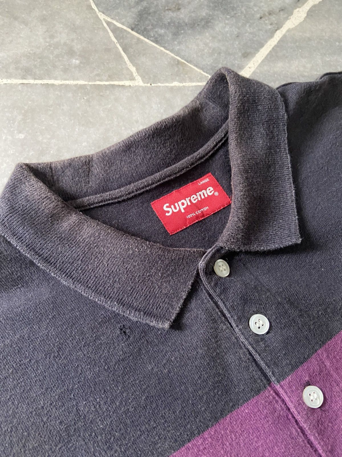 Supreme Supreme Stripes Polo Tee shirt Size US L / EU 52-54 / 3 - 7 Thumbnail