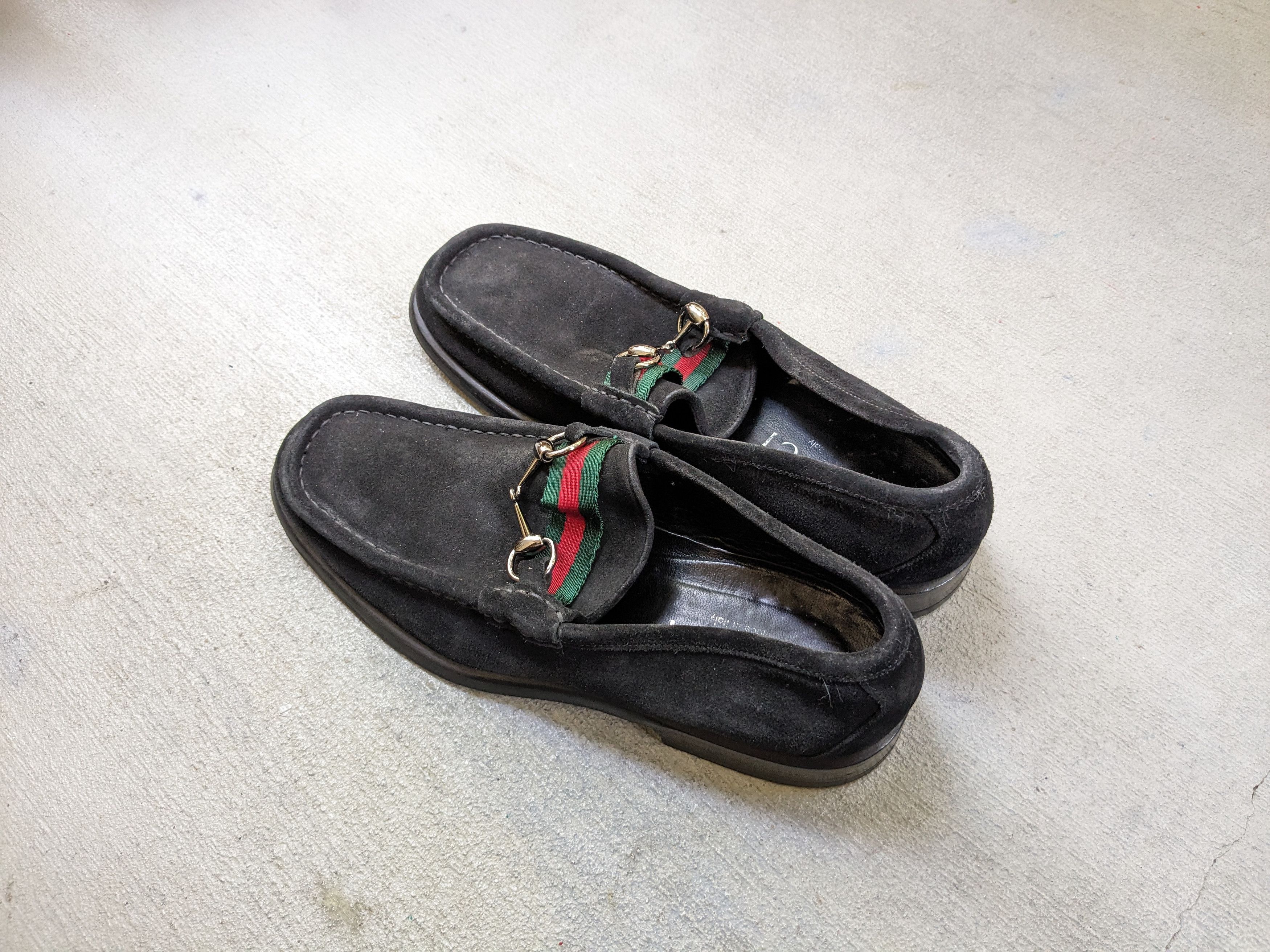 Gucci Gucci Horsebit Loafers Black Suede 10 Italy Slip On Snaffle Size US 10 / EU 43 - 11 Thumbnail