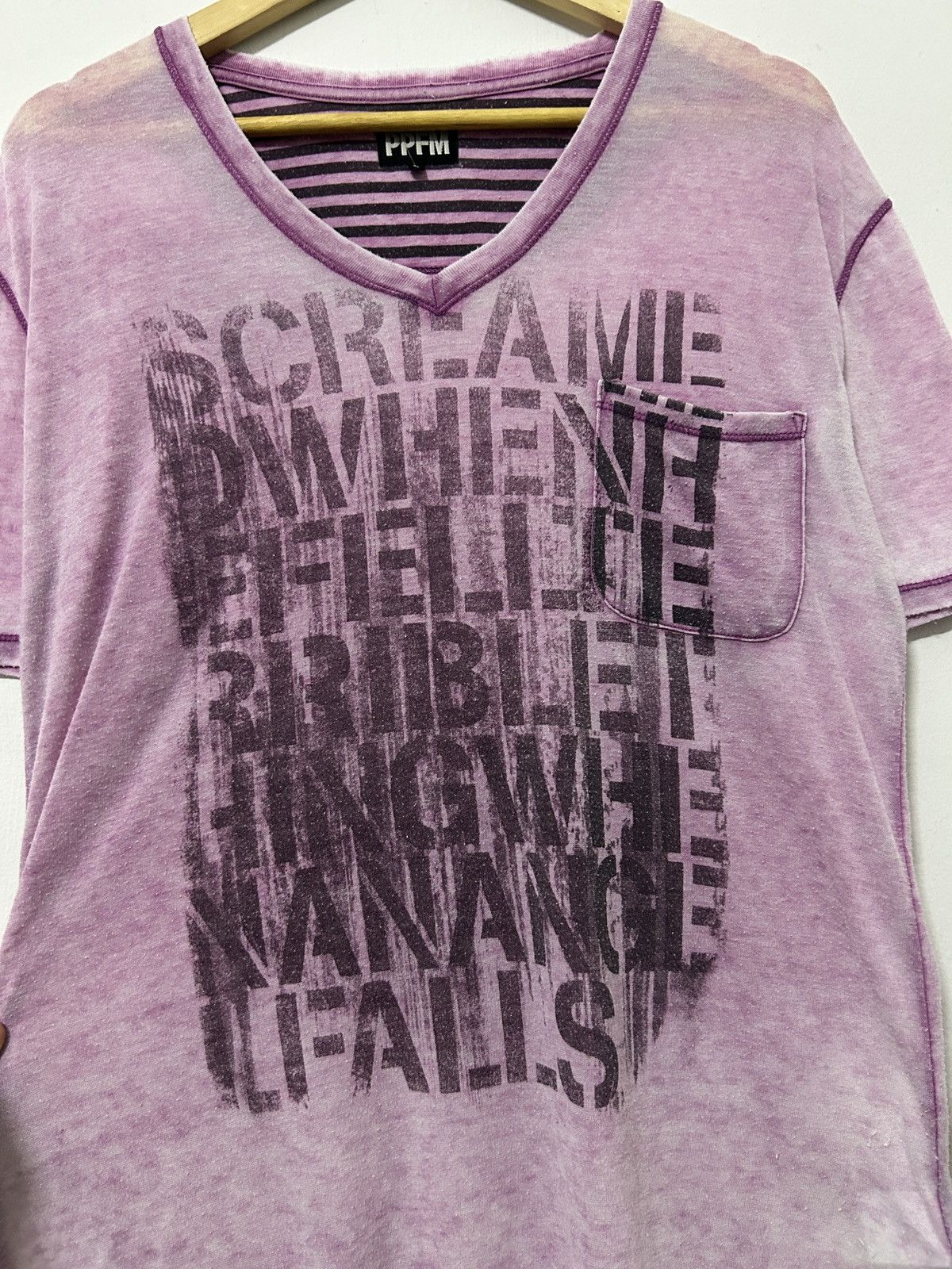 PPFM PPFM Poem Punk Grunge Style V Neck T Shirt Size US L / EU 52-54 / 3 - 2 Thumbnail