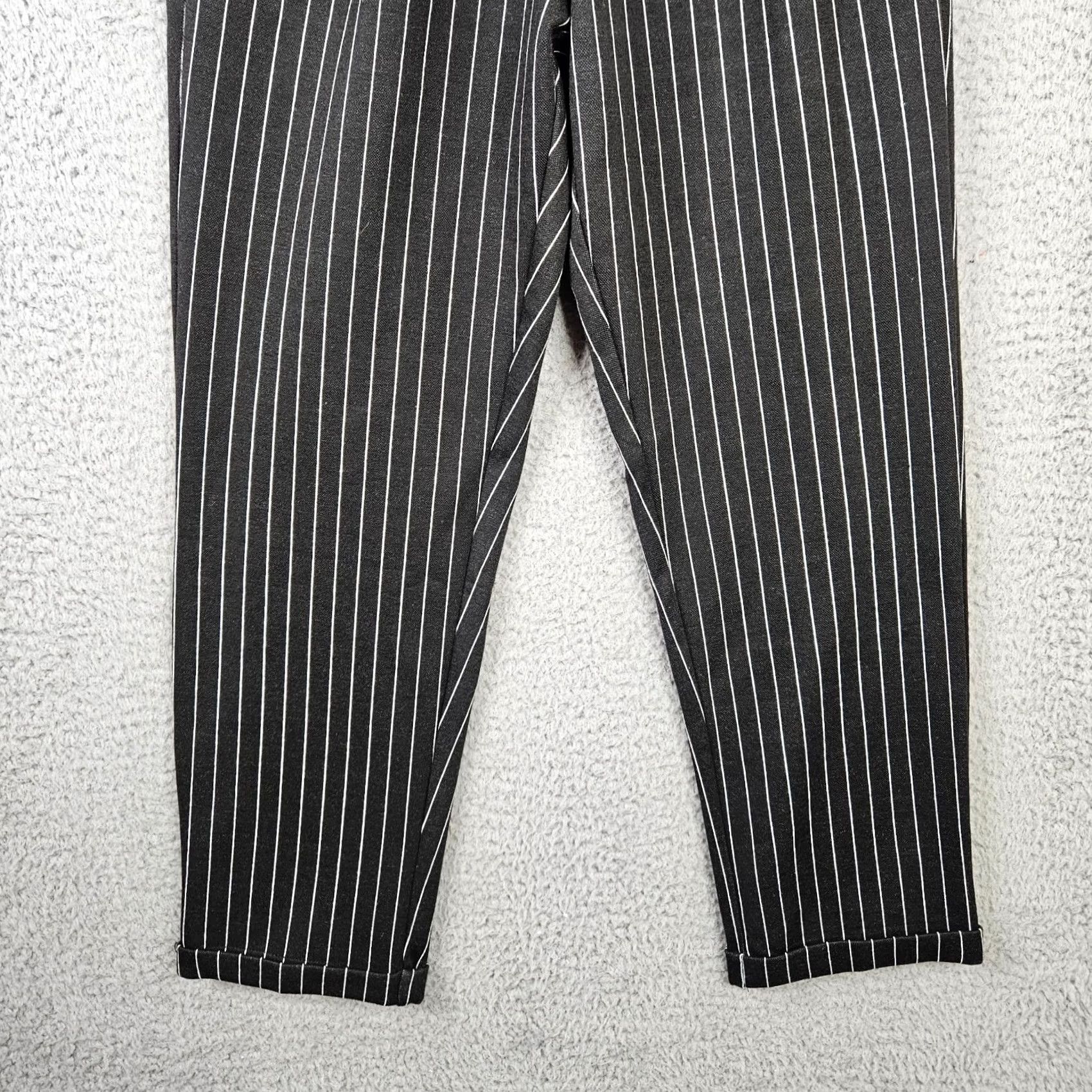 Vintage Lulu's Women's black White stripes Pull-on Casual Pant XS Size 26" / US 2 / IT 38 - 7 Thumbnail