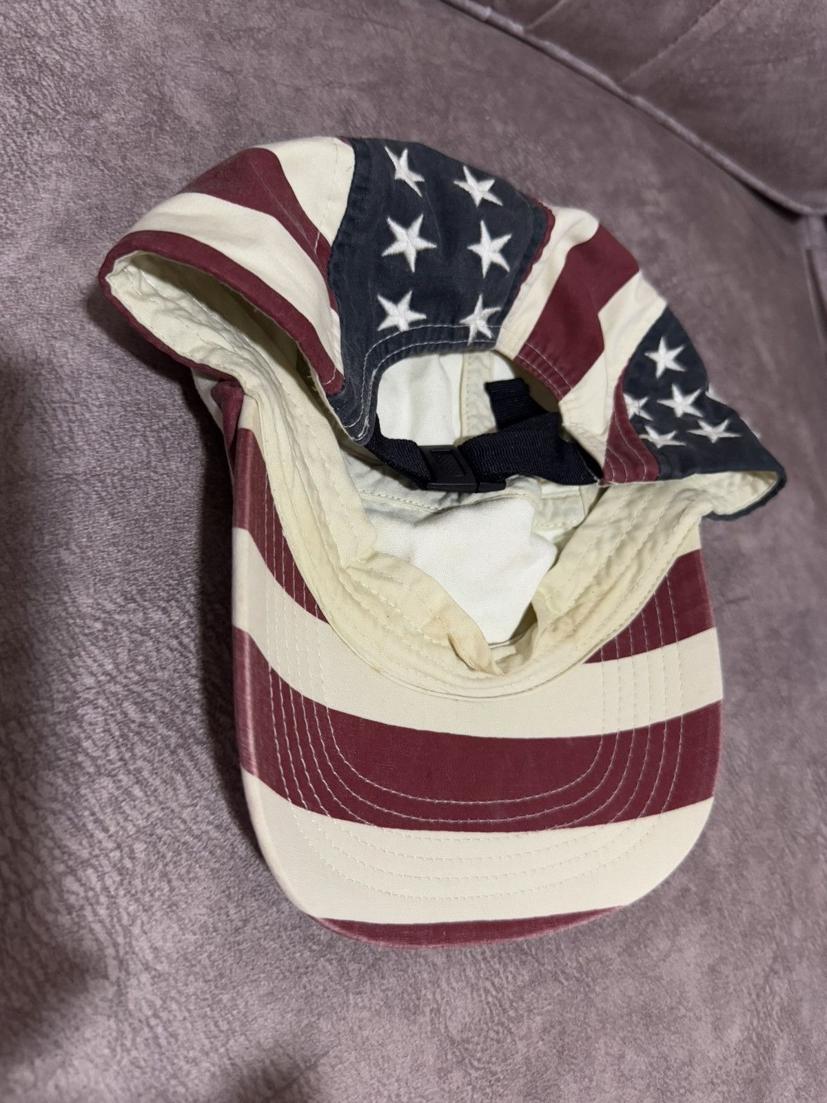 Polo Ralph Lauren × Ralph Lauren OG Polo RL USA Flag 5 Panel Snapback Size ONE SIZE - 3 Thumbnail