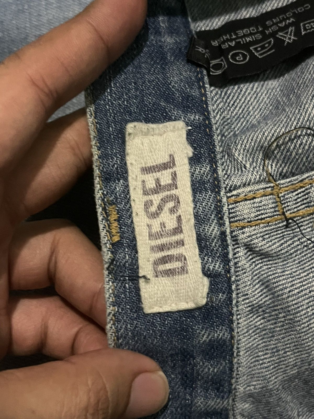 Diesel × Vintage ⚡️Flare⚡️Vintage Diesel “D” Button Fly Blue Washed Jeans Size US 32 / EU 48 - 18 Thumbnail