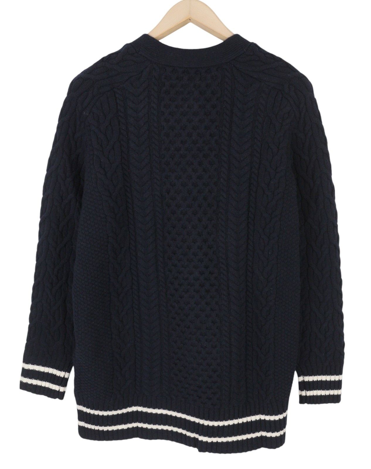 Gant ARAN CARDIGAN M Evening Blue Wool Jumper 87227 Size M / US 6-8 / IT 42-44 - 4 Thumbnail