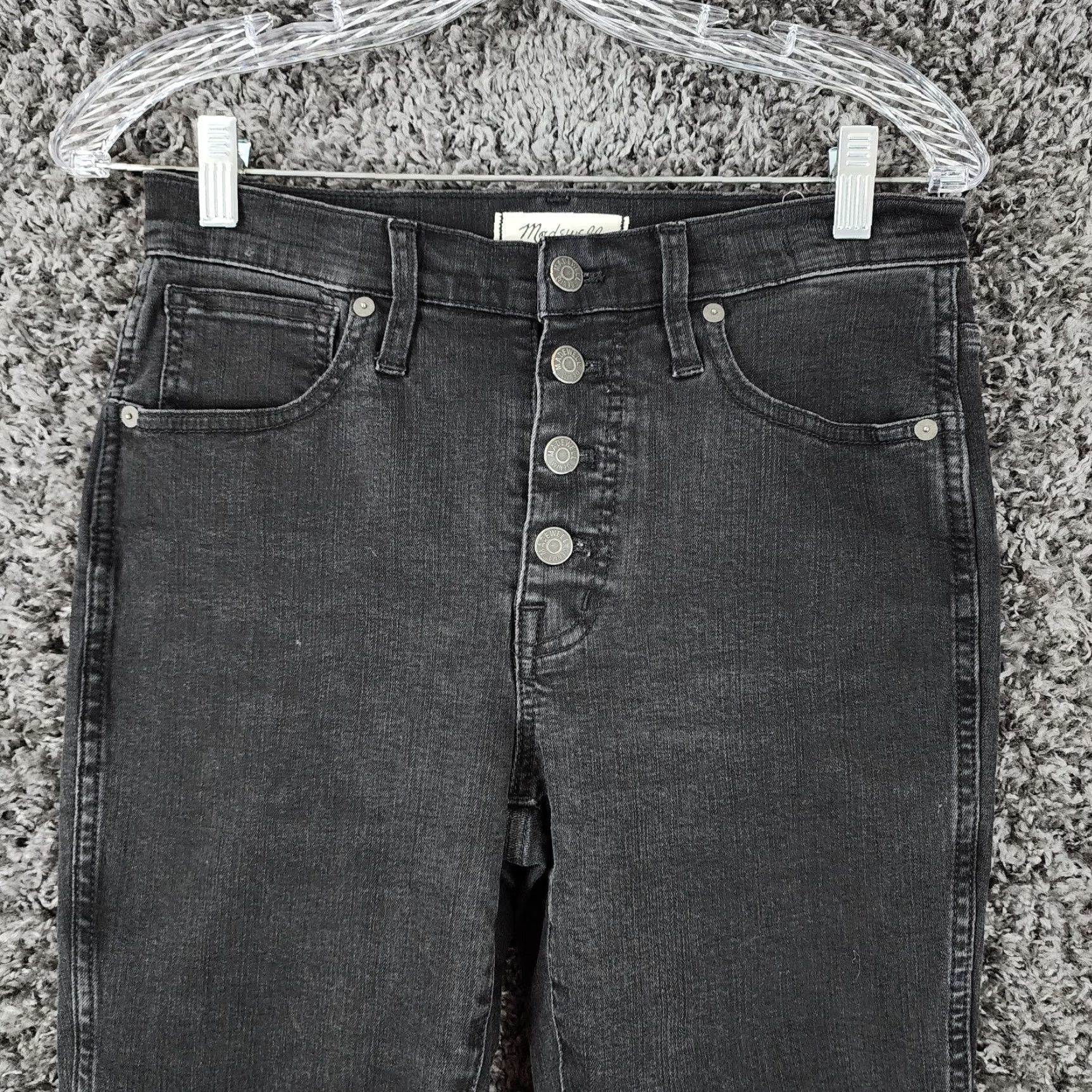 Madewell Madewell Jeans Women 27P Petites 10" High Rise Skinny Black Womens Size 27" / US 4 / IT 40 - 2 Thumbnail
