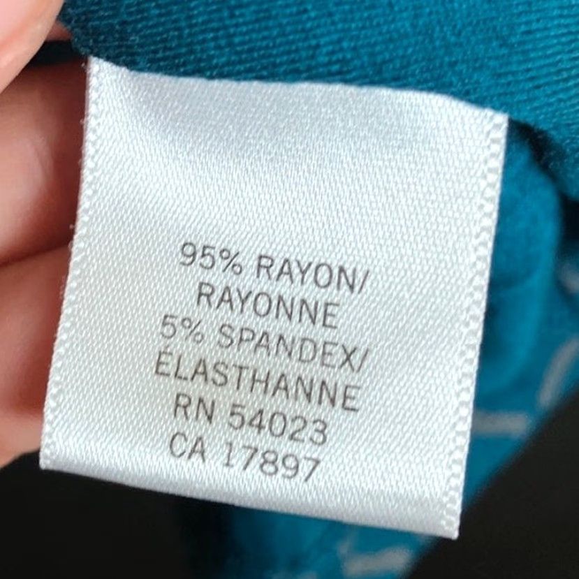 Banana Republic Banana Republic Blouse Womens Teal Pleated 3/4 Sleeve Ruched Silhouette Small Size S / US 4 / IT 40 - 7 Thumbnail