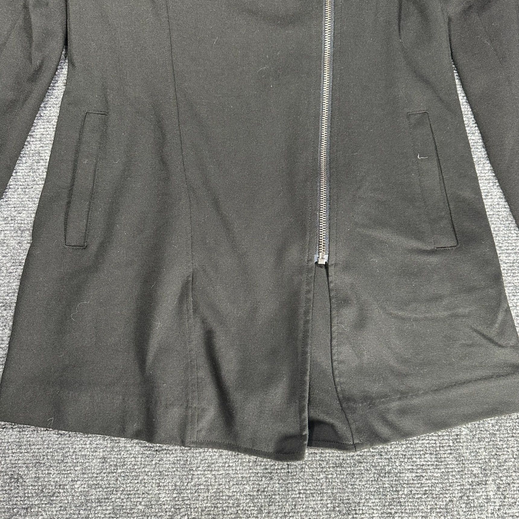 Banana Republic Banana Republic Jacket Womens XS Black Asymmetrical Zip Pockets Knit Classic Basic Jacket Car Coat Style Mens Womens Size XS / US 0-2 / IT 36-38 - 2 Thumbnail