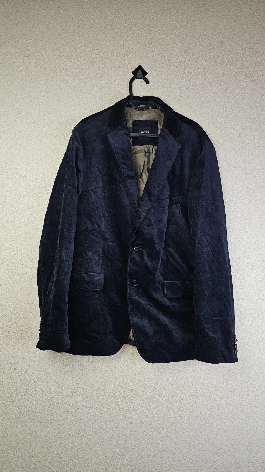 Hugo Boss Hugo Boss Coastus1-W Velvet Blazer Navy Blue 40R Size 40R - 1 Thumbnail