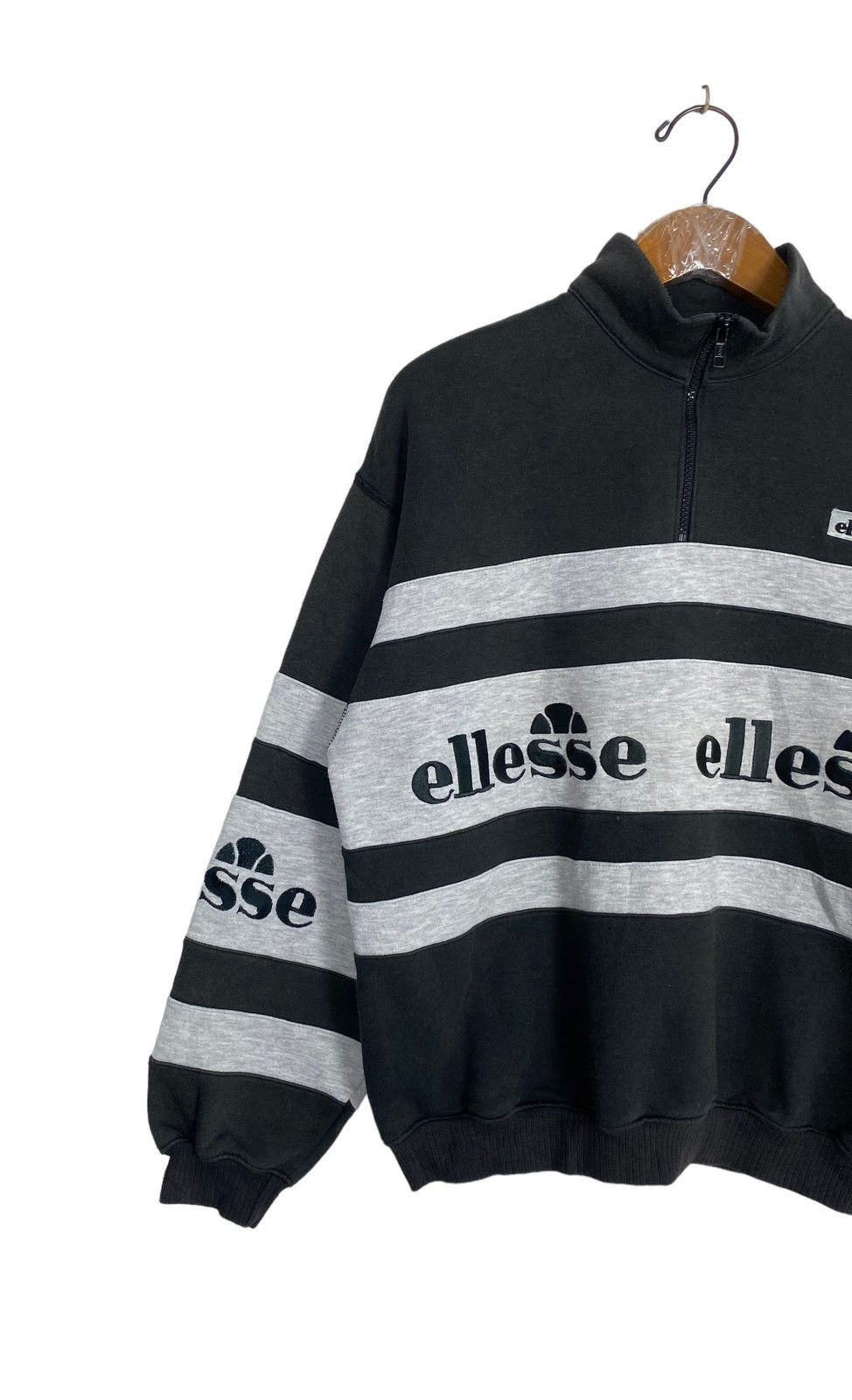 Ellesse Rare‼️ Vintage Ellesse Sweatshirt Half Zip Spellout Size US M / EU 48-50 / 2 - 2 Thumbnail
