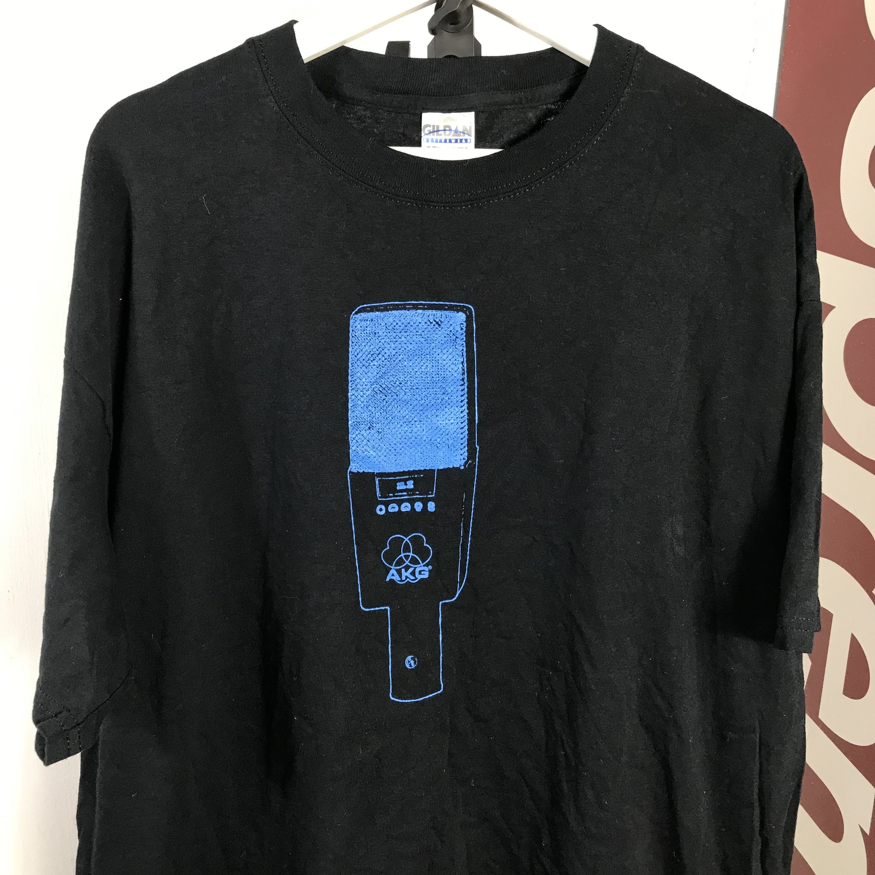 Vintage Vintage 2000's AKG Microphones Sound Black T-Shirt Size US XL / EU 56 / 4 - 3 Thumbnail
