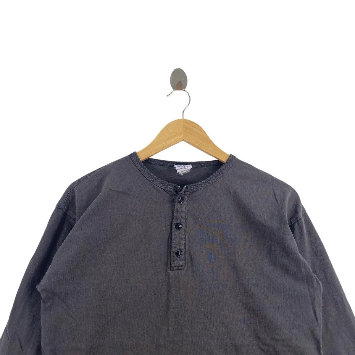Russell Athletic × Vintage Vintage RUSSELL ATHLETIC USA Plain Henley Tee Shirt Top Long Size M / US 6-8 / IT 42-44 - 2 Thumbnail