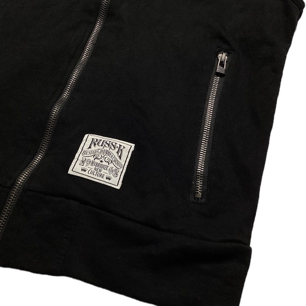If Six Was Nine × Japanese Brand × Le Grande Bleu (L.G.B.) RUSS-K EMBROIDERED WORDING PUNK GOTHIC HOODIE VEST JACKET Size US M / EU 48-50 / 2 - 6 Thumbnail