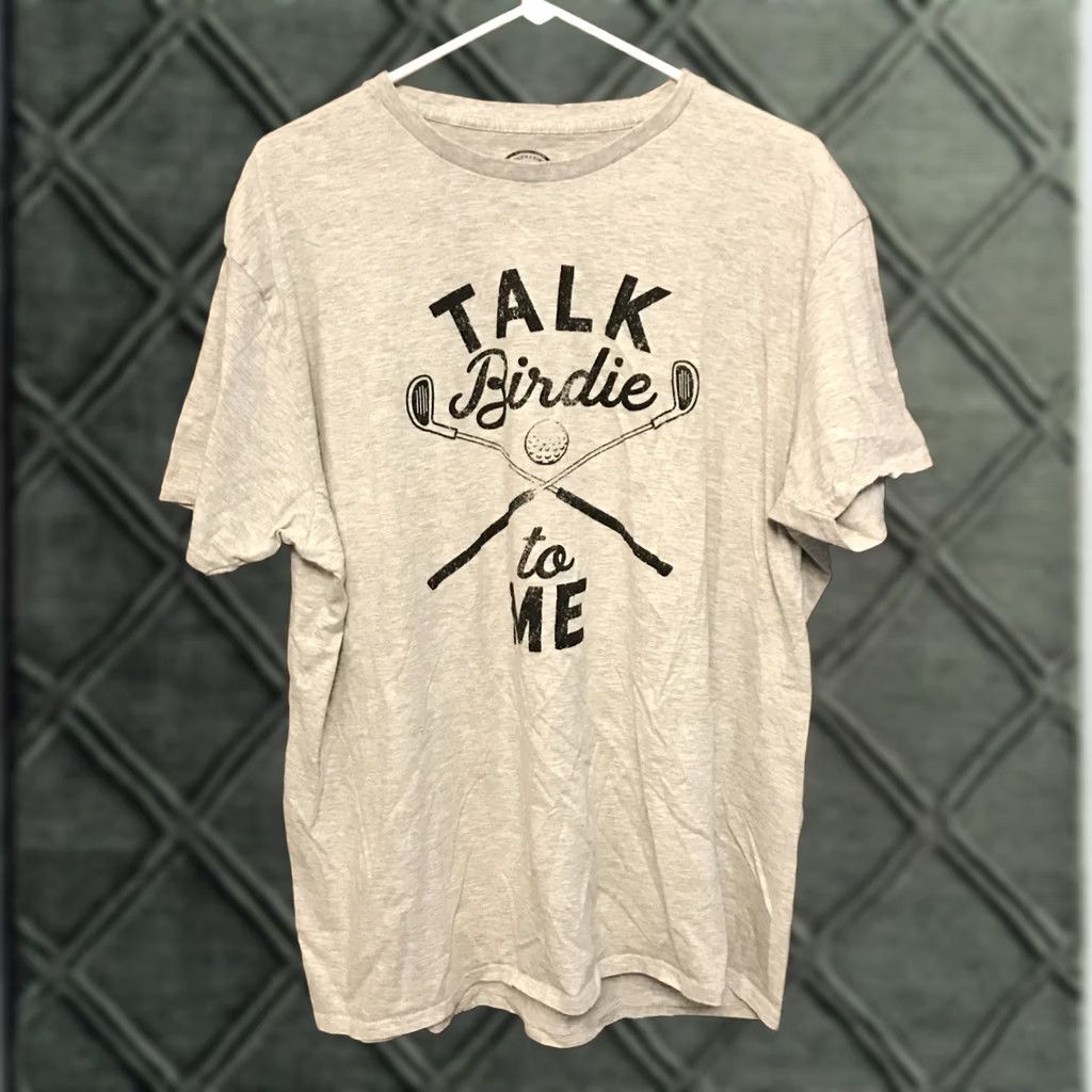 Vintage Crazy Dog Tshirts Talk Birdie to Me Mens T-Shirt Gray 2XL Golf Funny Graphic Short Sleeve Crew Neck Cotton Blend Shirt Mens Size US XXL / EU 58 / 5 - 1 Thumbnail