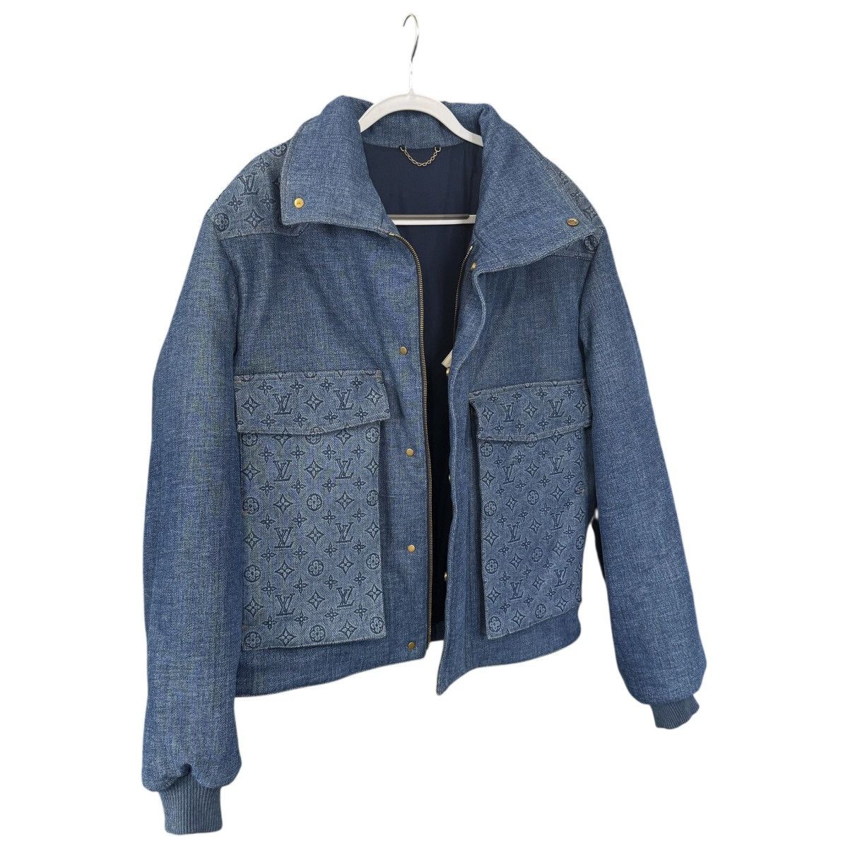 Louis Vuitton Louis Vuitton Monogram Padded Denim Jacket Indigo Size US XL / EU 56 / 4 - 3 Thumbnail