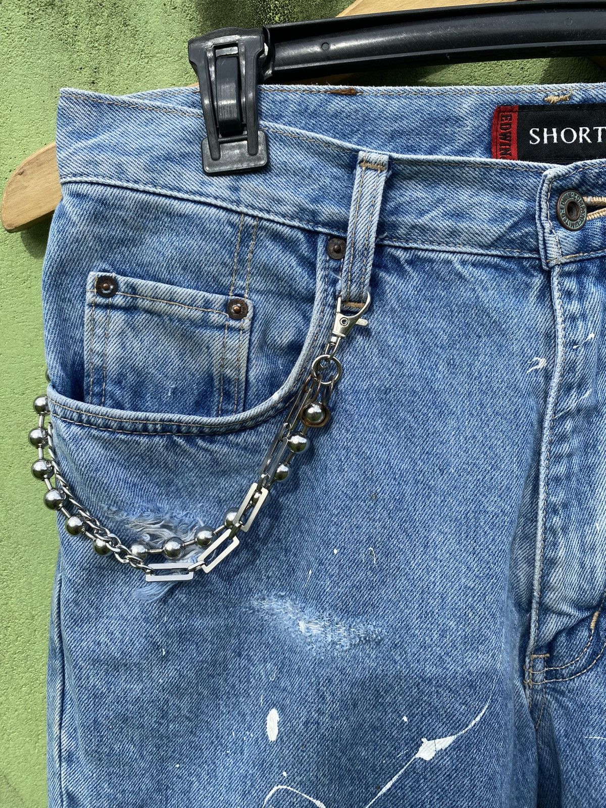Edwin Edwin Made In Japan Vintage Jeans Shorts Pain Splatter Drip Size US 30 / EU 46 - 3 Thumbnail
