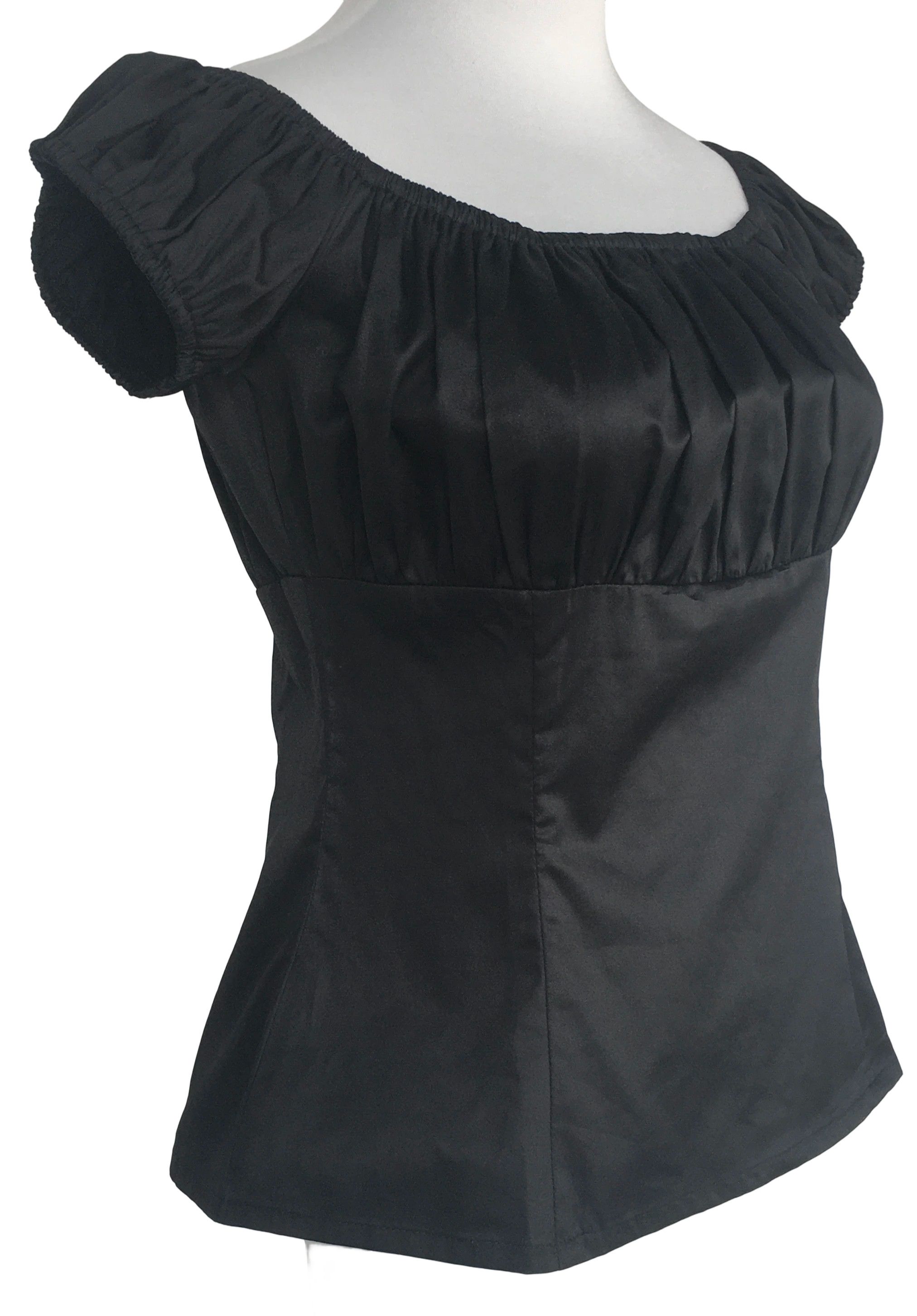 Other Black blouse off shoulder slim fit women tops Size XL / US 12-14 / IT 48-50 - 2 Thumbnail