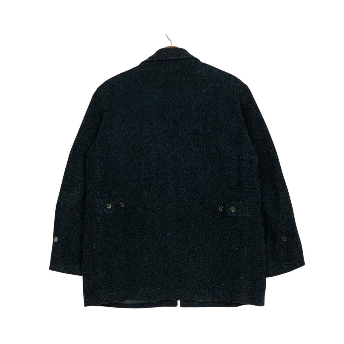 Japanese Brand 📌Rich Black Vintage Wool Jacket Mitsukoshi Issey Miyake Size US M / EU 48-50 / 2 - 9 Thumbnail
