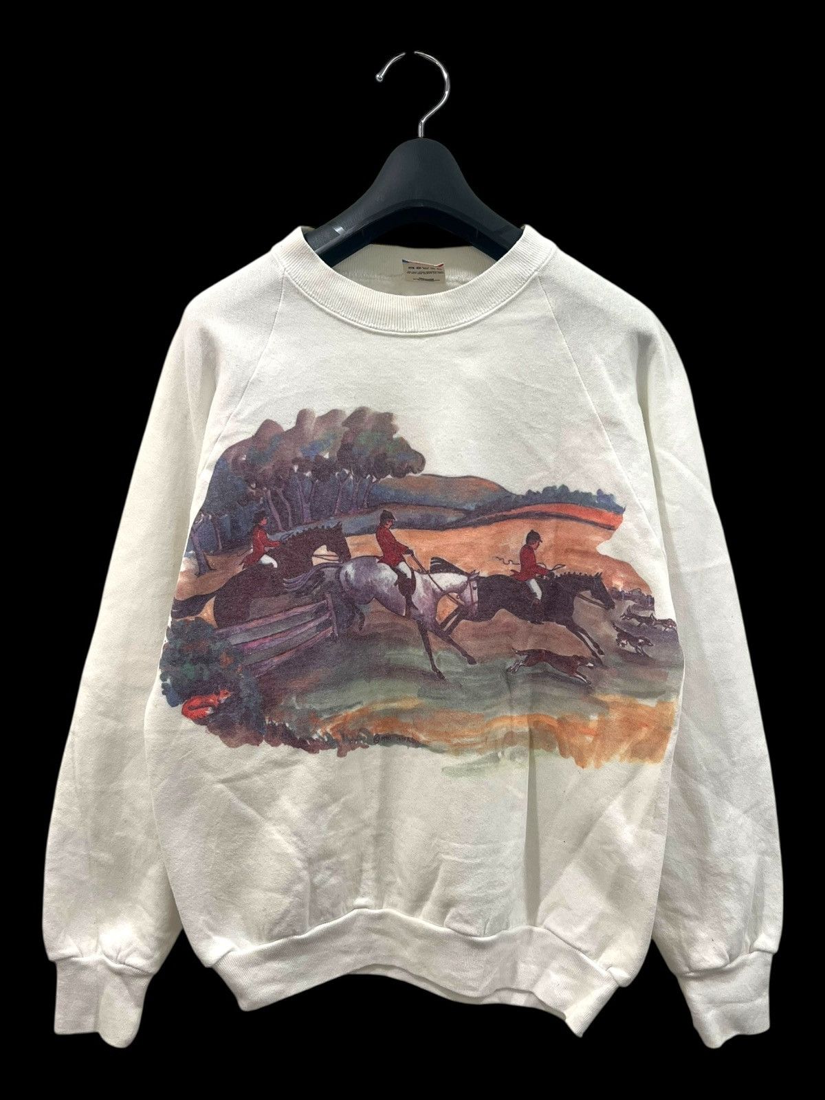 Vintage Vintage Equestrian Graphic Sweatshirt Size US M / EU 48-50 / 2 - 1 Thumbnail