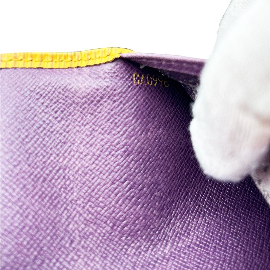 Louis Vuitton Louis Vuitton Yellow Epi Leather Long Wallet Purple Interior Size ONE SIZE - 11 Thumbnail