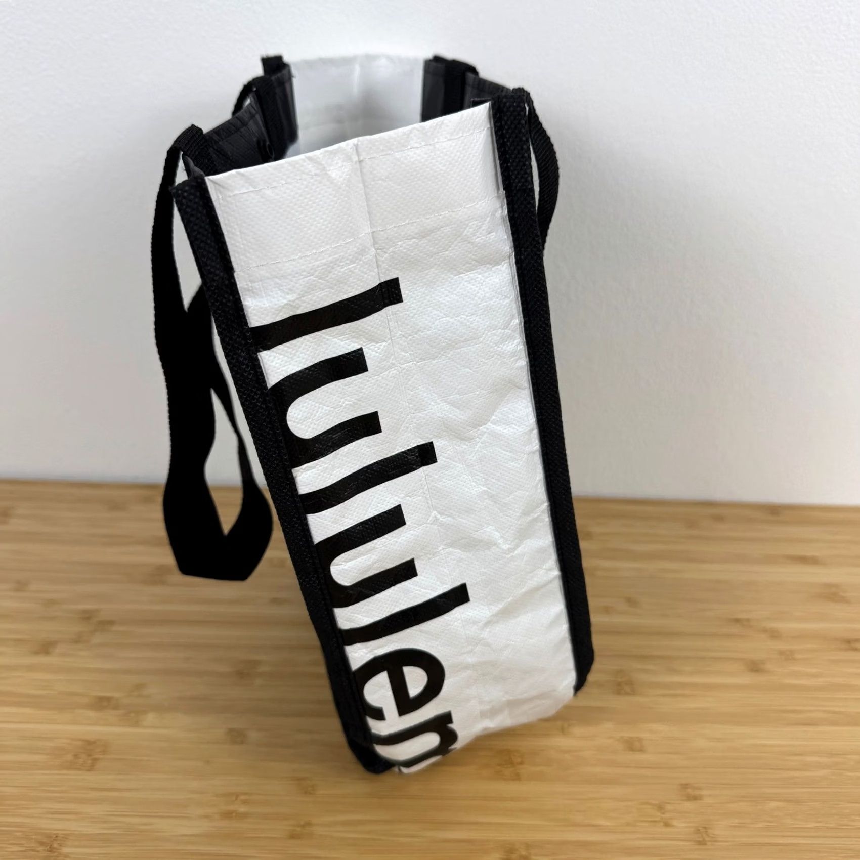 Lululemon Lululemon Tote Bag Black White Small Reusable Shopping Bag Size ONE SIZE - 2 Thumbnail