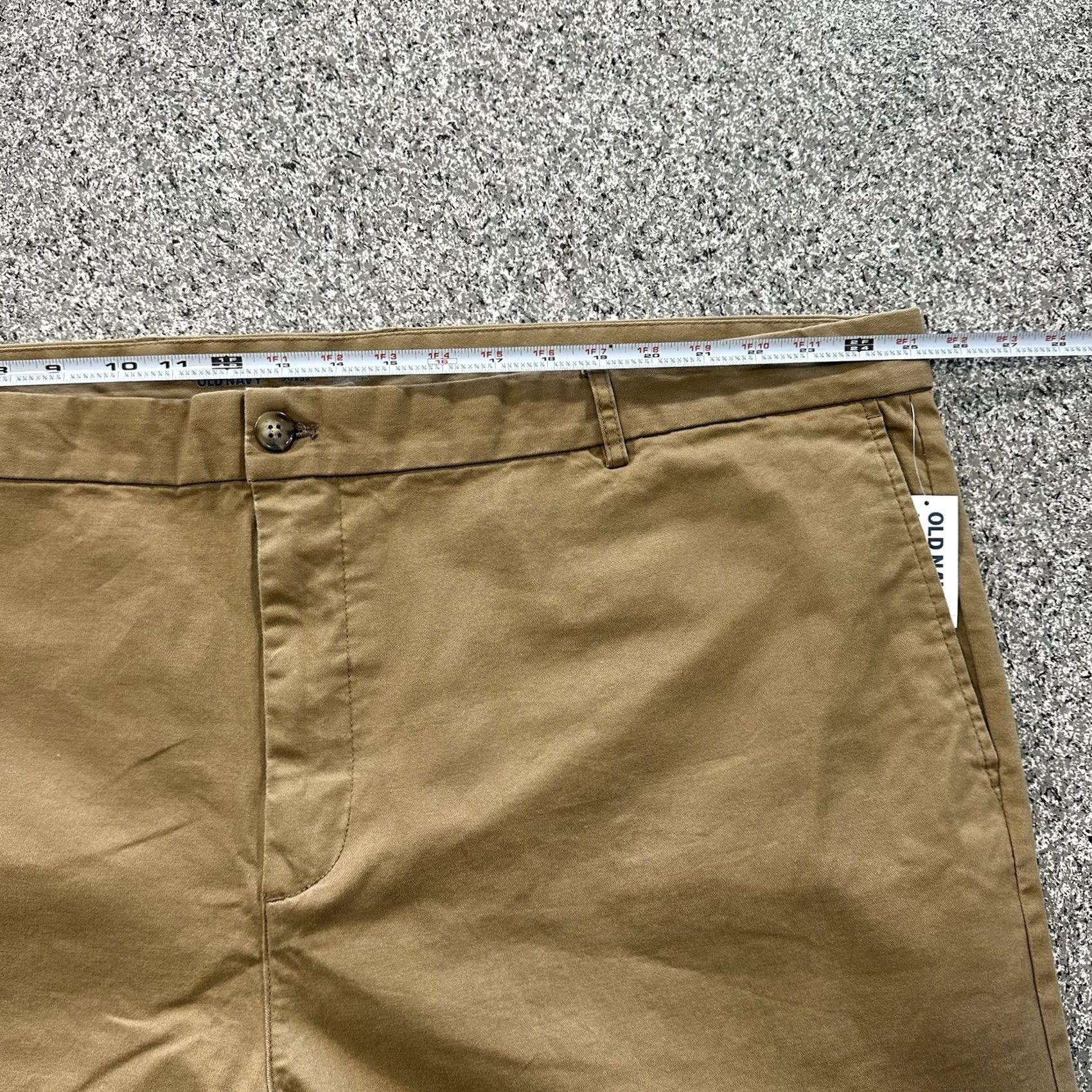 Old Navy Old Navy Khaki Pants Mens 50x32 Brown Flat Front Stretch Chino Big & Tall Size US 32 / EU 48 - 7 Thumbnail