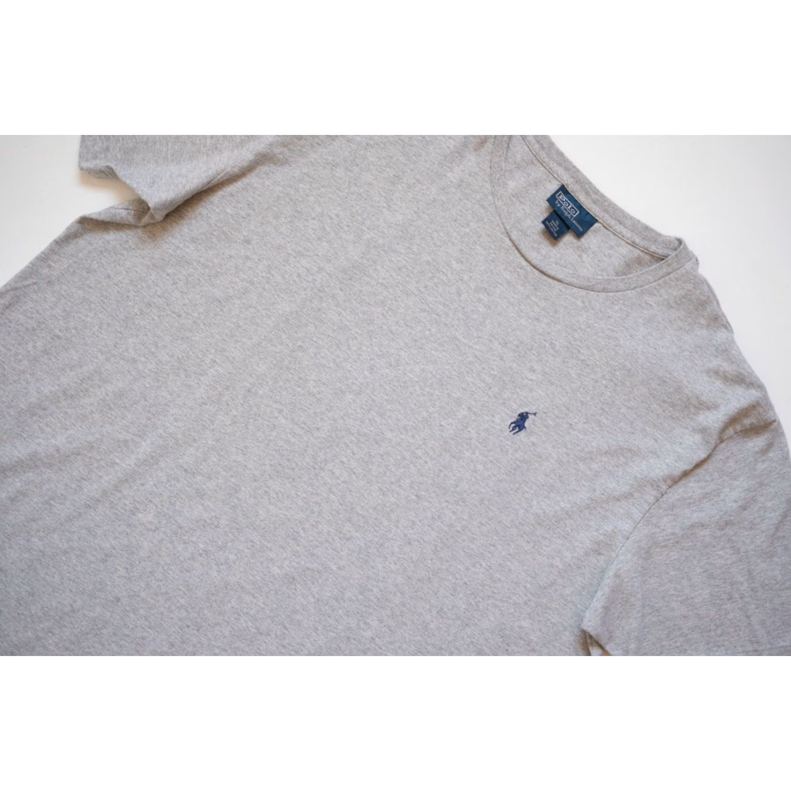 Ralph Lauren VINTAGE RALPH LAUREN POLO T SHIRT Gray XL 90s SINGLE STITCH CREW NECK Cotton Mens Gray Size US XL / EU 56 / 4 - 5 Thumbnail