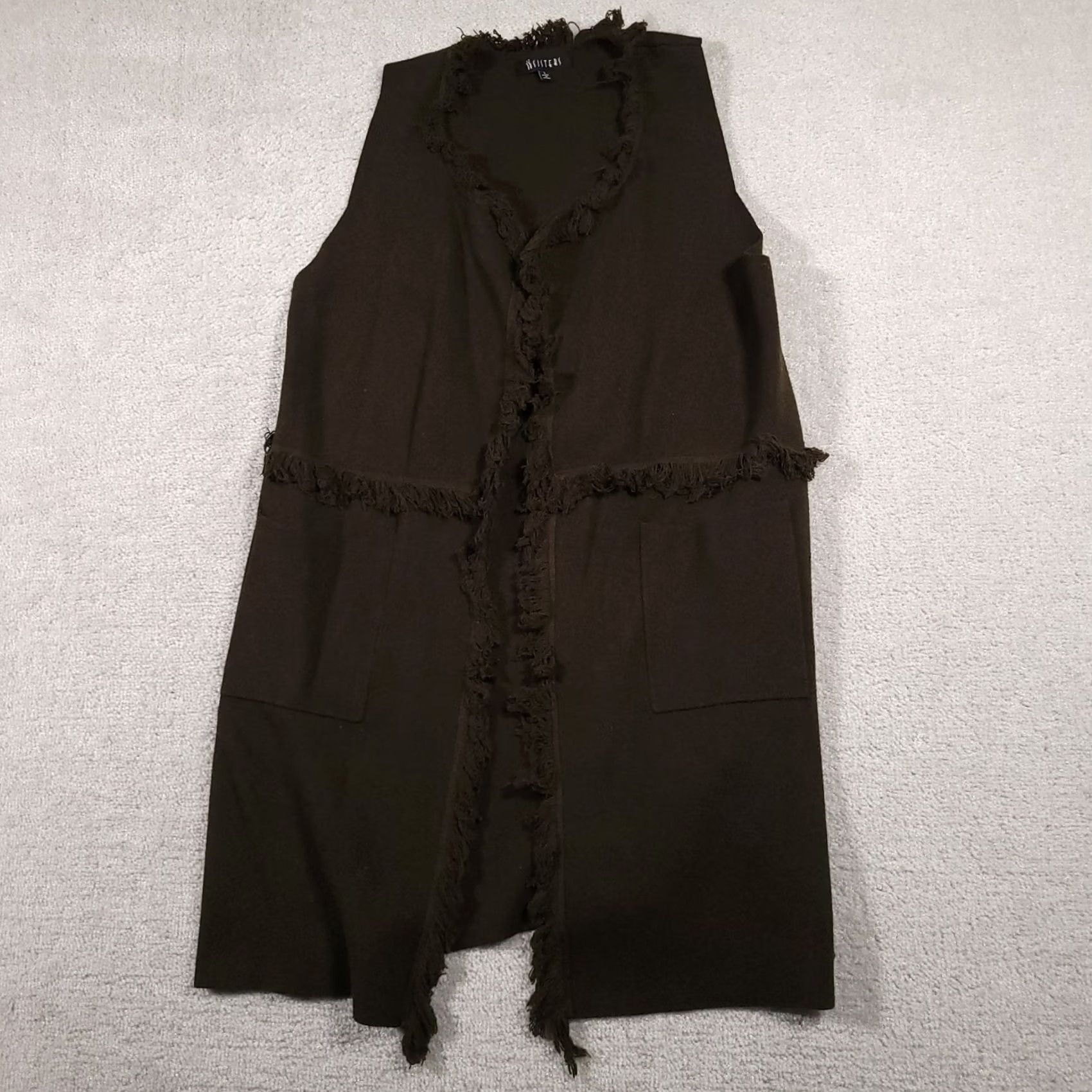Vintage VINTAGE II Sisters Two Sisters Duster Cardigan Sweater Sleeveless L Green Pockets 90s Bohemian Womens Mens? Size L / US 10 / IT 46 - 2 Thumbnail