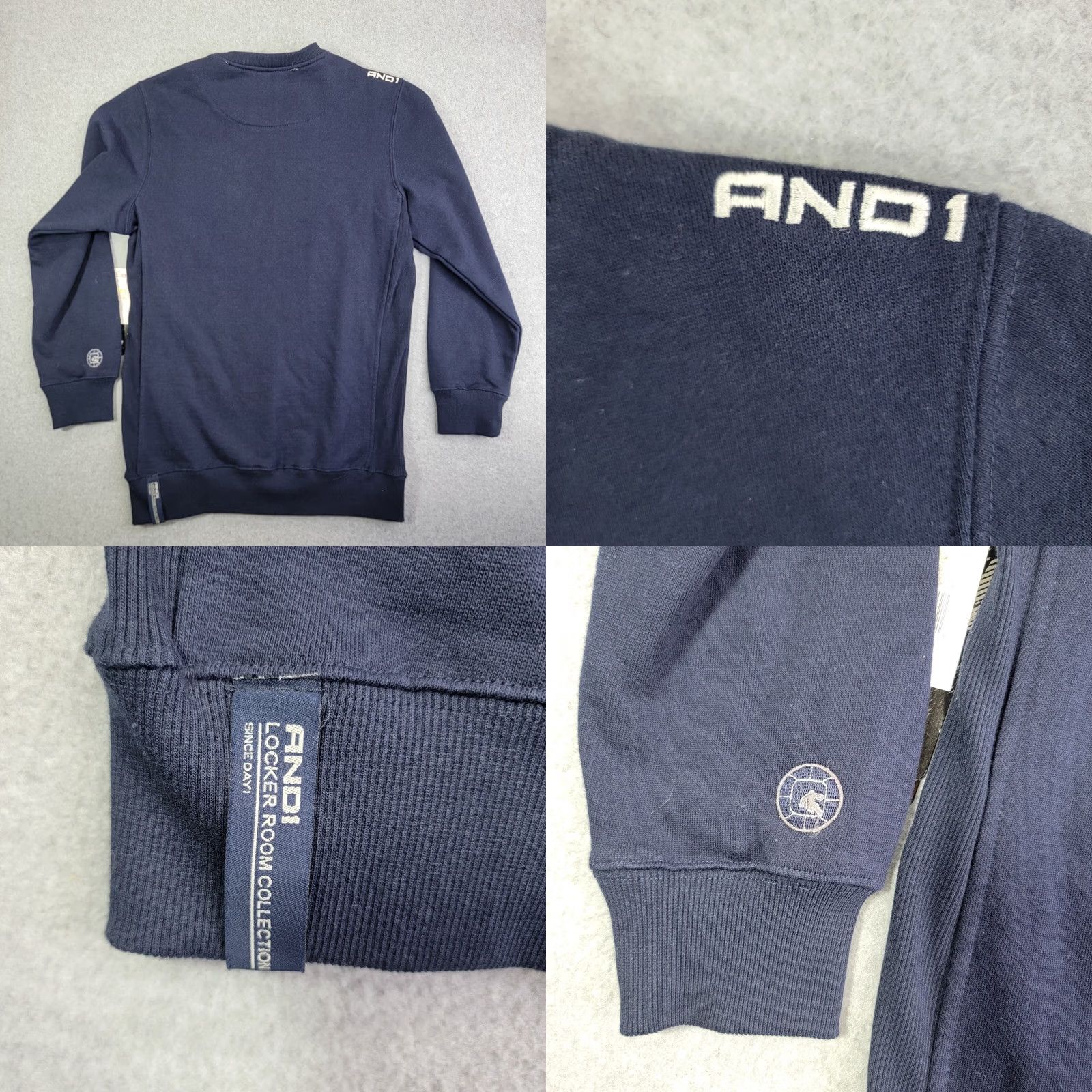 Vintage AND1 Sweatshirt Basketball Adult Small Pullover Crew Neck Logo Knit Heavyweight 70s 80s Style Shirt Mens Size US S / EU 44-46 / 1 - 8 Thumbnail