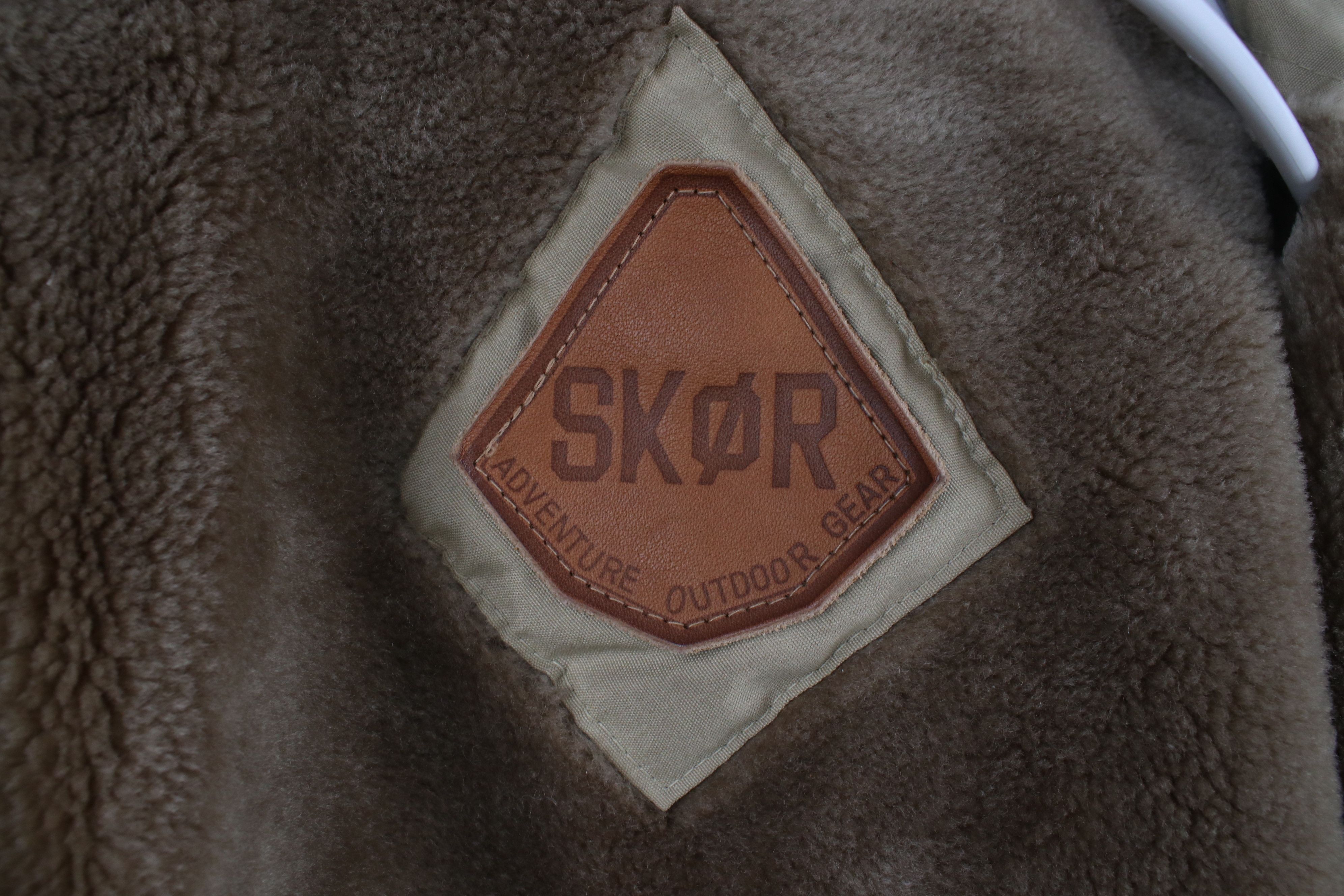 Vintage Vintage 70s Skor Fleece Lined Hooded Bomber Jacket Beige Size US L / EU 52-54 / 3 - 12 Thumbnail