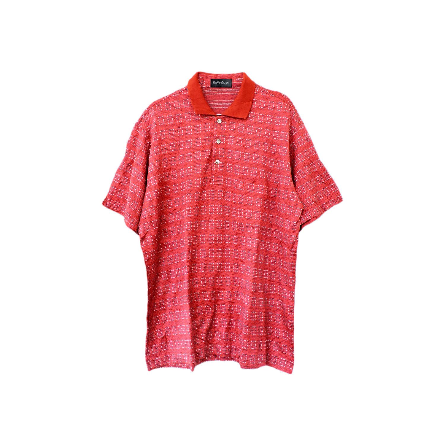 Yves Saint Laurent YVES SAINT LAURENT SQUARE PATTERNS POLO SHIRT Size US L / EU 52-54 / 3 - 1 Thumbnail