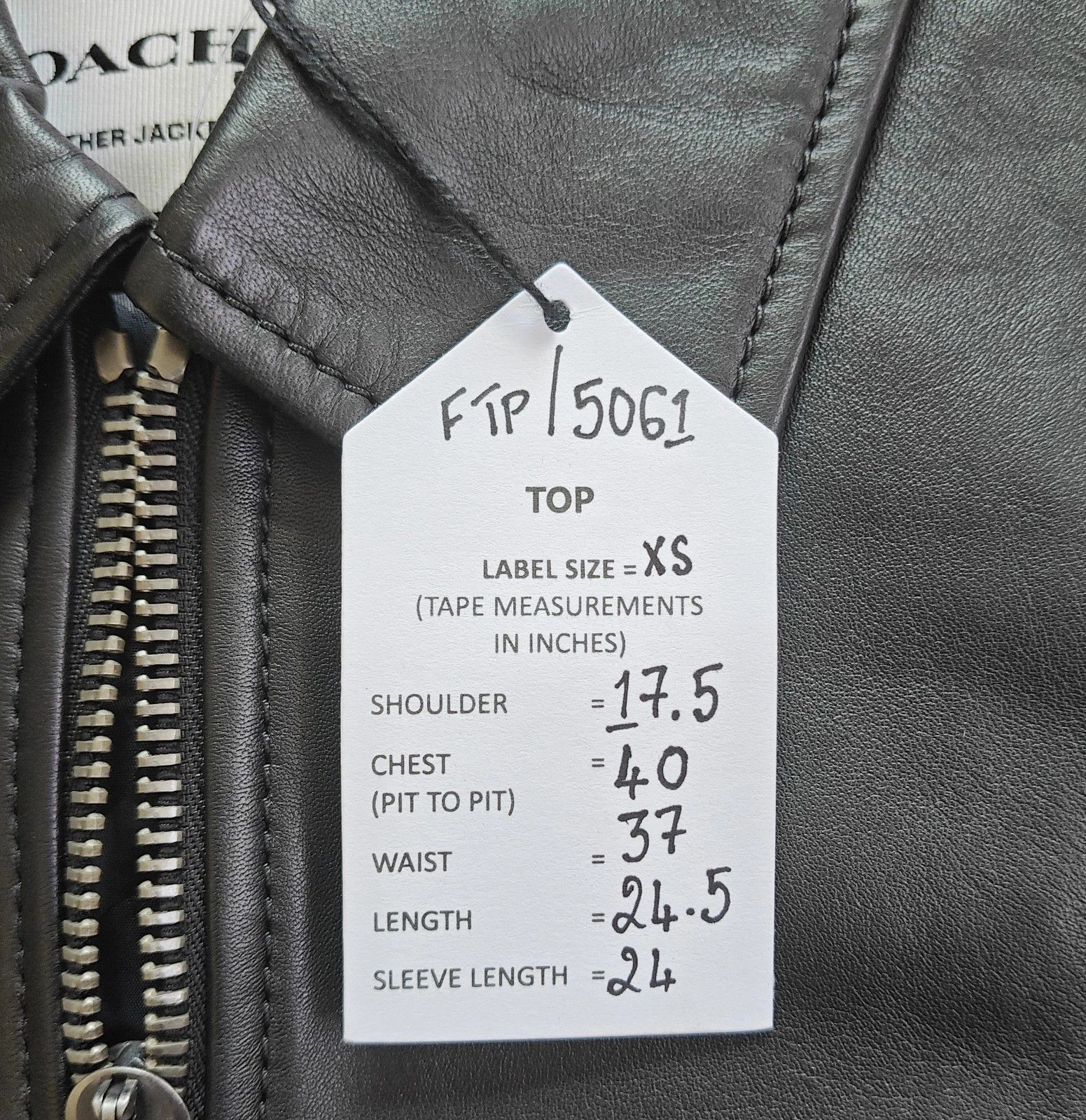 Coach Coach Leather Jacket FTP 5061 Size US XS / EU 42 / 0 - 4 Thumbnail