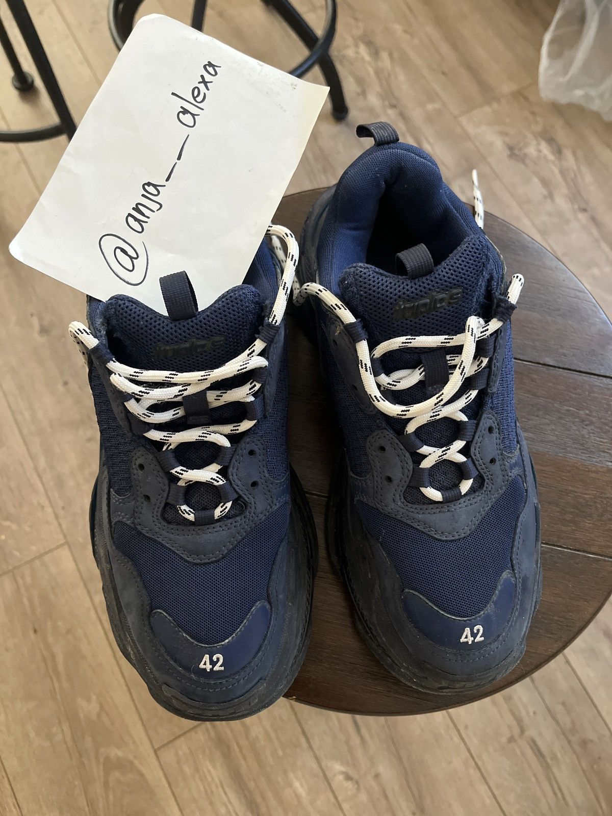 Balenciaga Balenciaga Triple S Clear Sole Navy Size US 9 / EU 42 - 2 Thumbnail