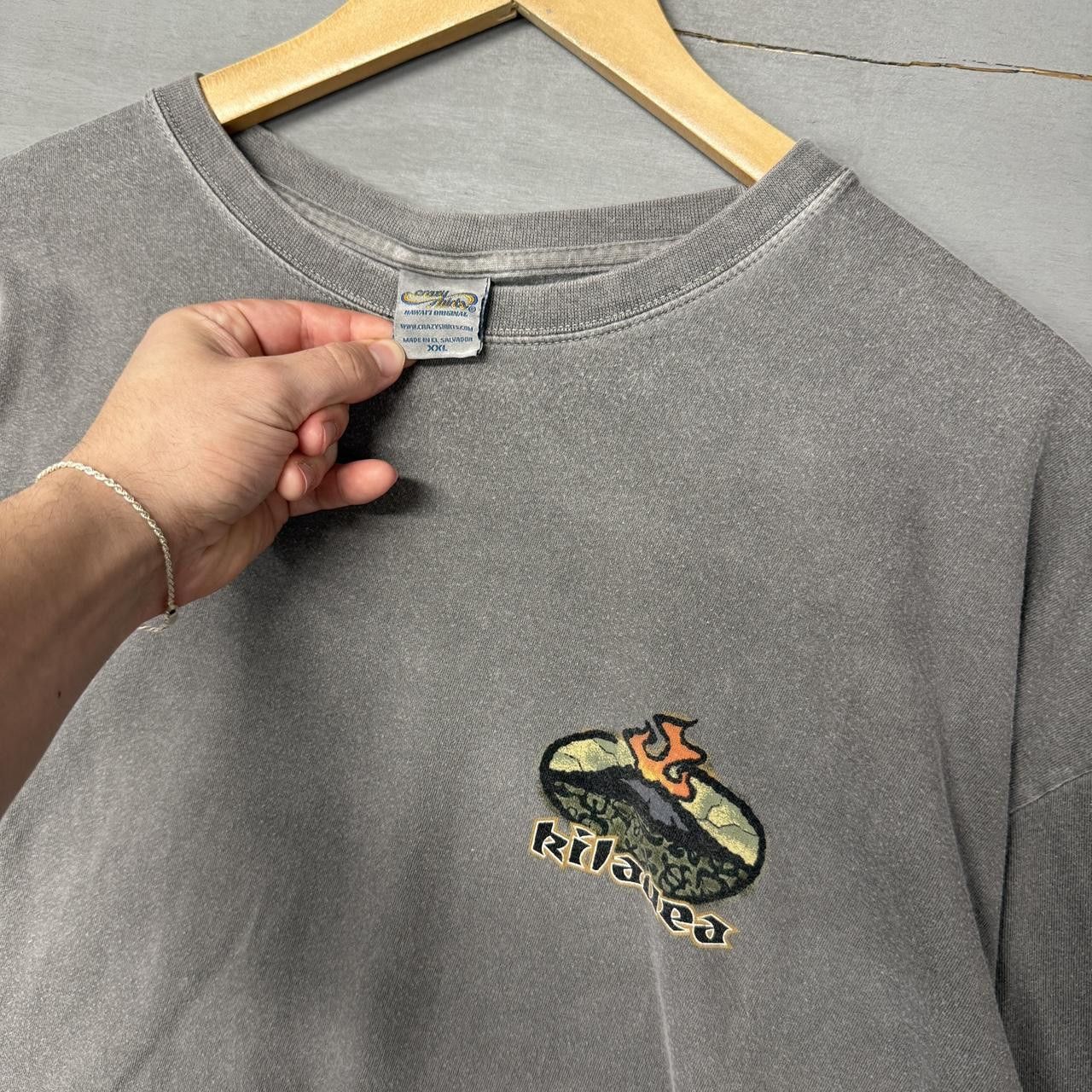 Other Hawaii Volcano Kilauea Grey Long Sleeve y2k Surfer Shirt XXL Size US XXL / EU 58 / 5 - 5 Thumbnail