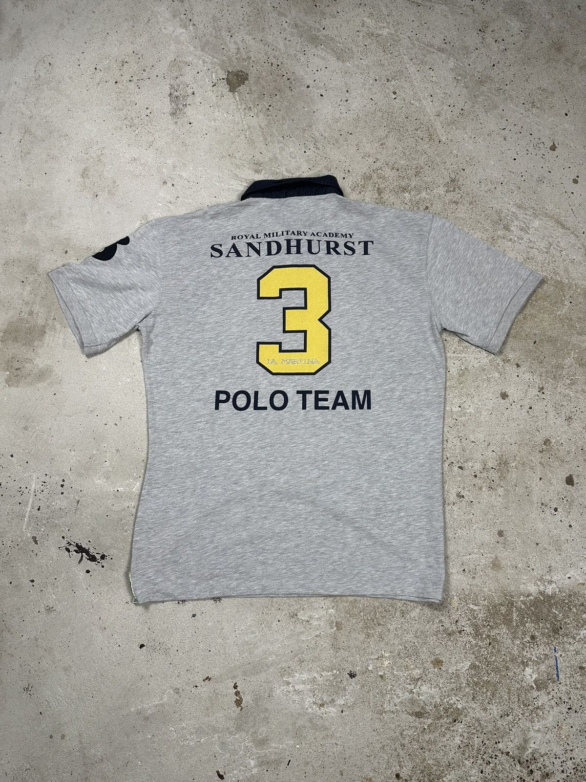 La Martina Vintage Y2K La Martina Saddlery Grey Polo Tee 3 Size US XL / EU 56 / 4 - 2 Thumbnail