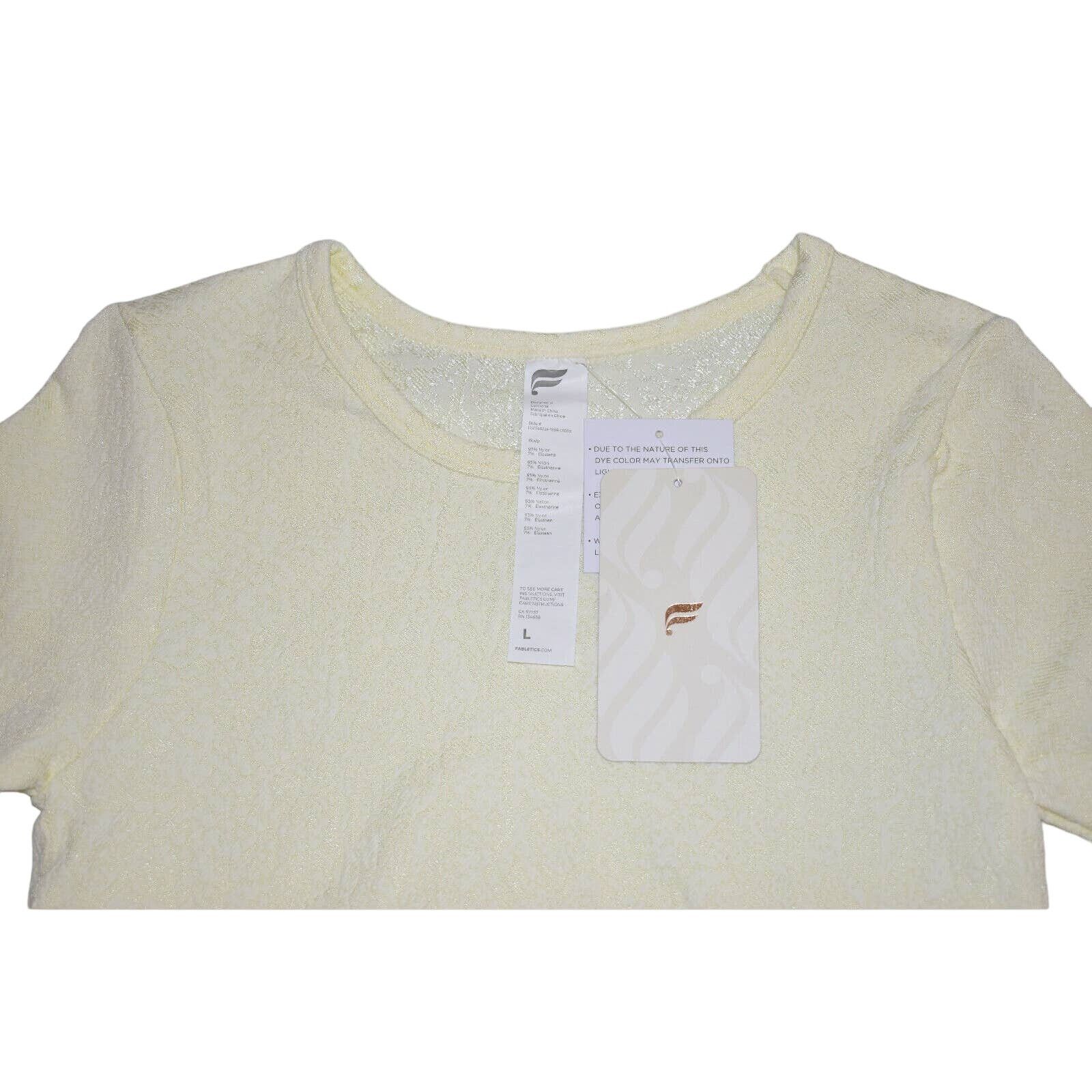 Fabletics NWT FABLETICS River Seamless Ivory Stretch Top Size L $60 Size L / US 10 / IT 46 - 4 Thumbnail