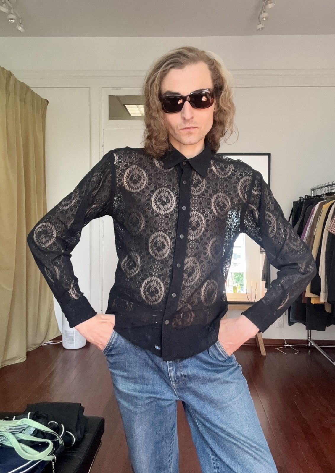 Todd Oldham Todd Oldham Vintage 1990’s Lace Snap Button Blouse Size M / US 6-8 / IT 42-44 - 18 Thumbnail